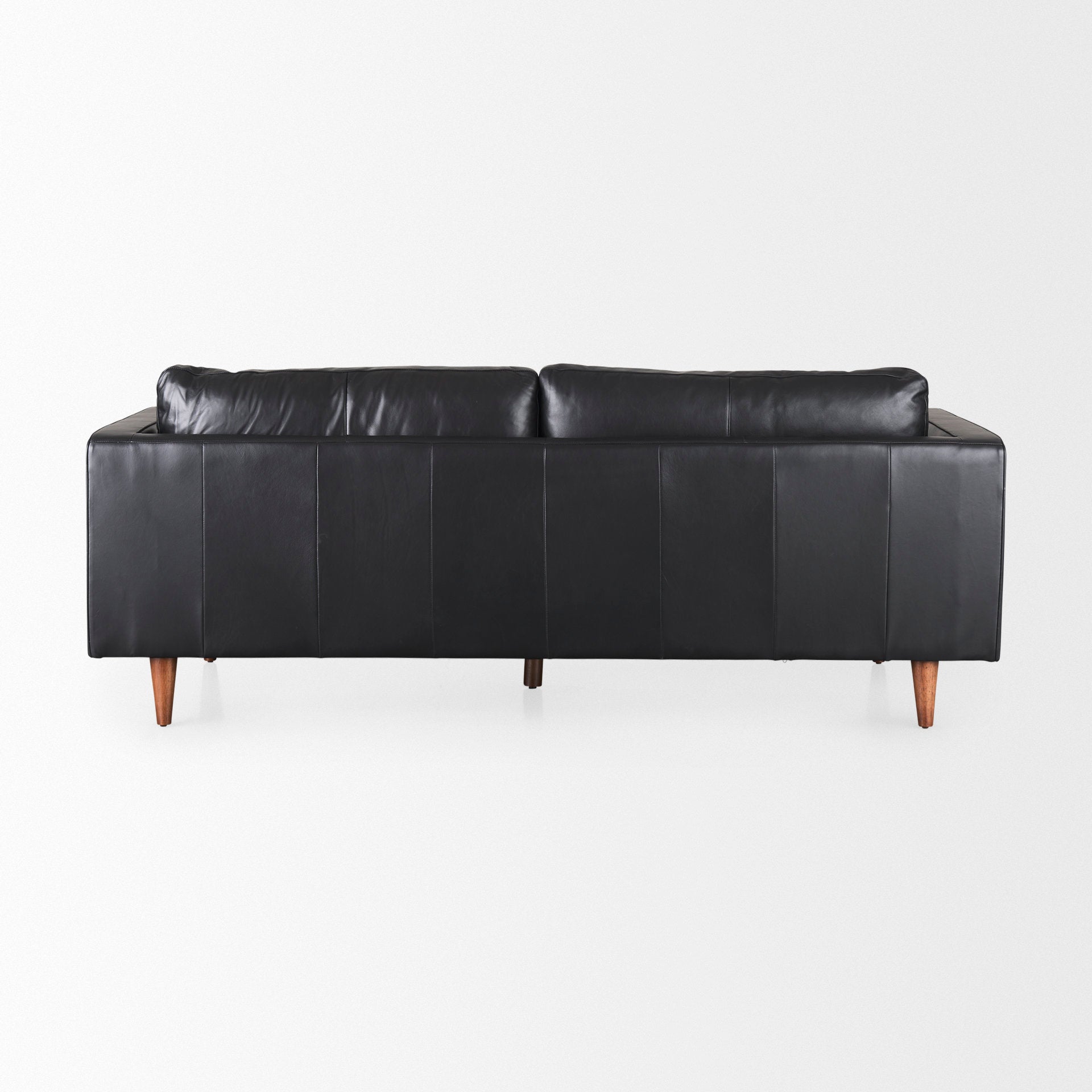 Svend Black Leather Sofa