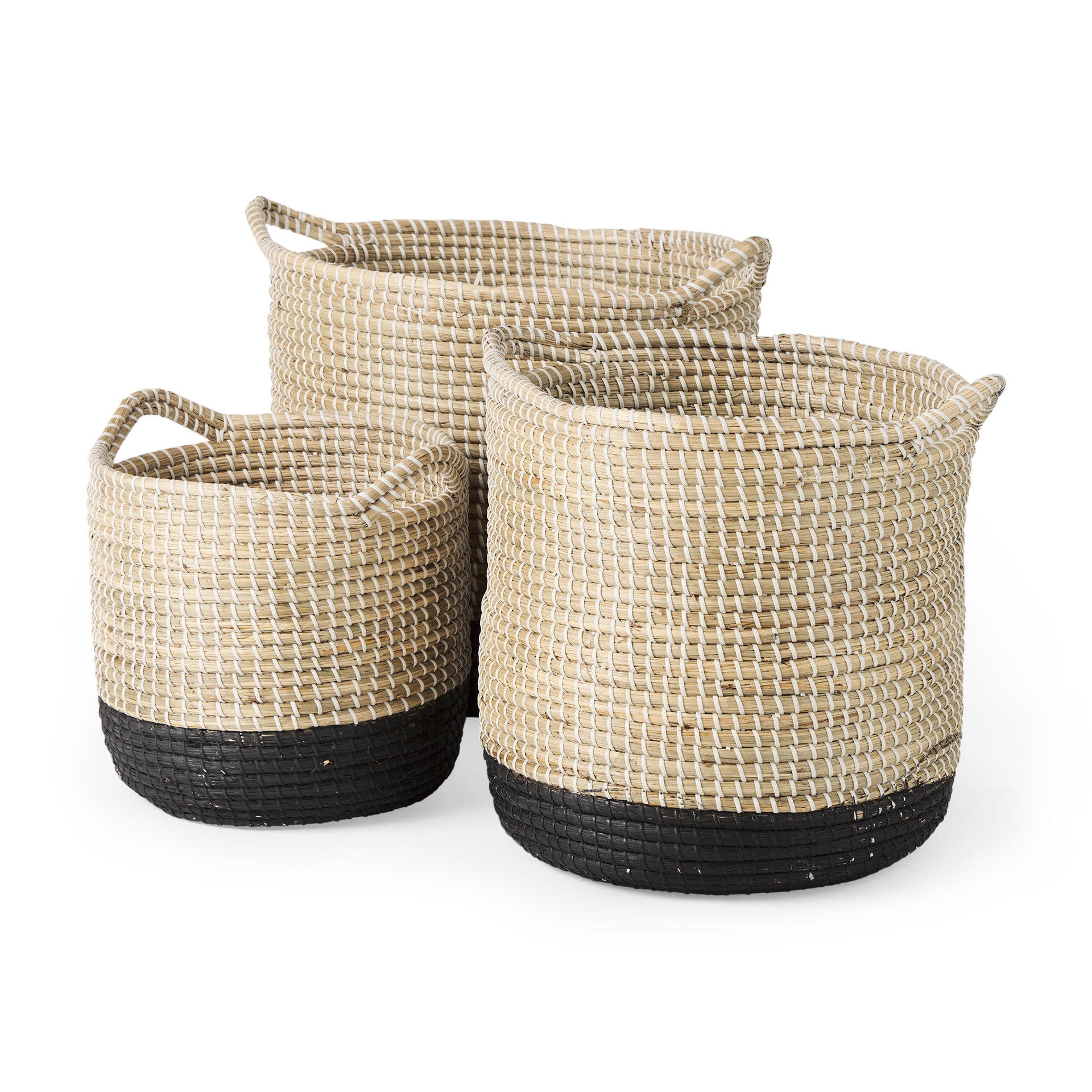 Maddie Light Brown with Black Dipped Seagrass Round Basket - Set of 3 Baskets Mercana , Black Friday Sale Mercana Furniture Sale, Old Bones Co, Mid Century Furniture Sale, Four Hands Furniture, Black Friday Sale Maddie Light Brown with Black Dipped Seagrass Round Basket - Set of 3,Gus Sale, Perigold Maddie Light Brown with Black Dipped Seagrass Round Basket - Set of 3 Baskets Black Friday Sale , Perigold Sale Maddie Light Brown with Black Dipped Seagrass Round Basket - Set of 3,Maddie Light Brown with Black