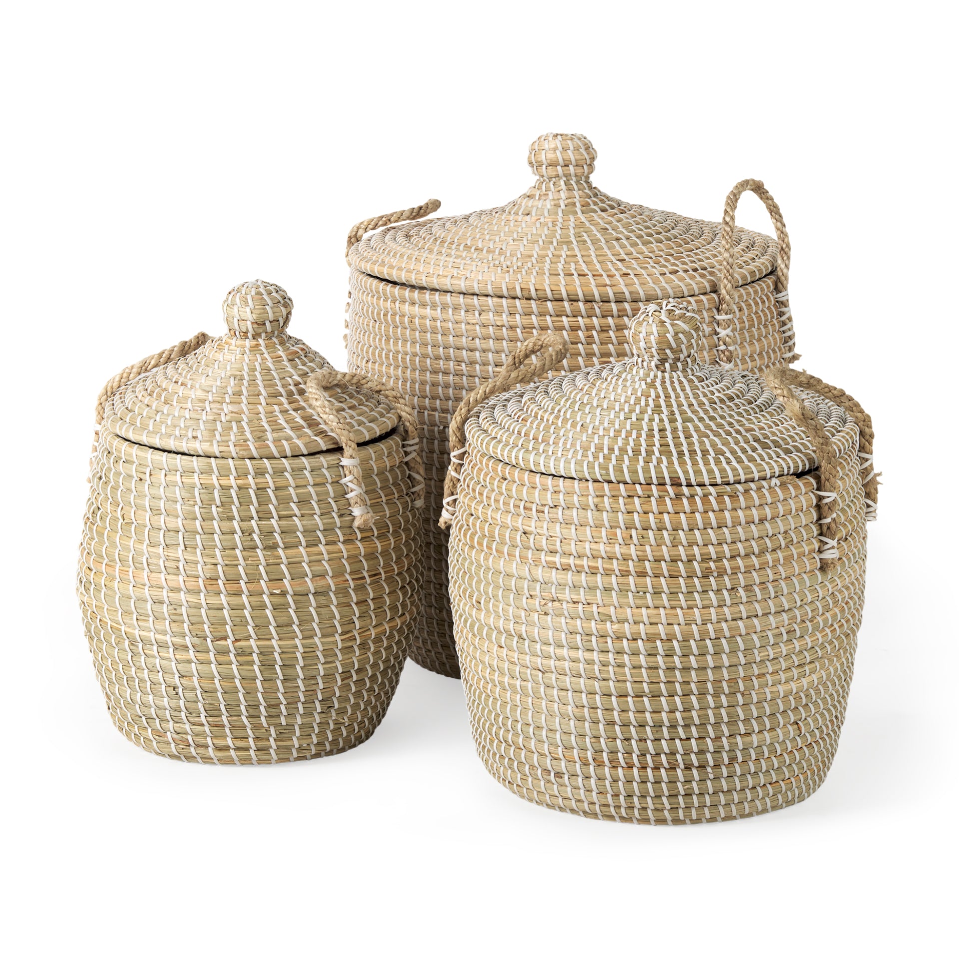 Olivia Beige Seagrass Basket with Lid and Handles - Set of 3 Baskets Mercana , Black Friday Sale Mercana Furniture Sale, Old Bones Co, Mid Century Furniture Sale, Four Hands Furniture, Black Friday Sale Olivia Beige Seagrass Basket with Lid and Handles - Set of 3,Gus Sale, Perigold Olivia Beige Seagrass Basket with Lid and Handles - Set of 3 Baskets Black Friday Sale , Perigold Sale Olivia Beige Seagrass Basket with Lid and Handles - Set of 3,Olivia Beige Seagrass Basket with Lid and Handles - Set of 3 Lulu