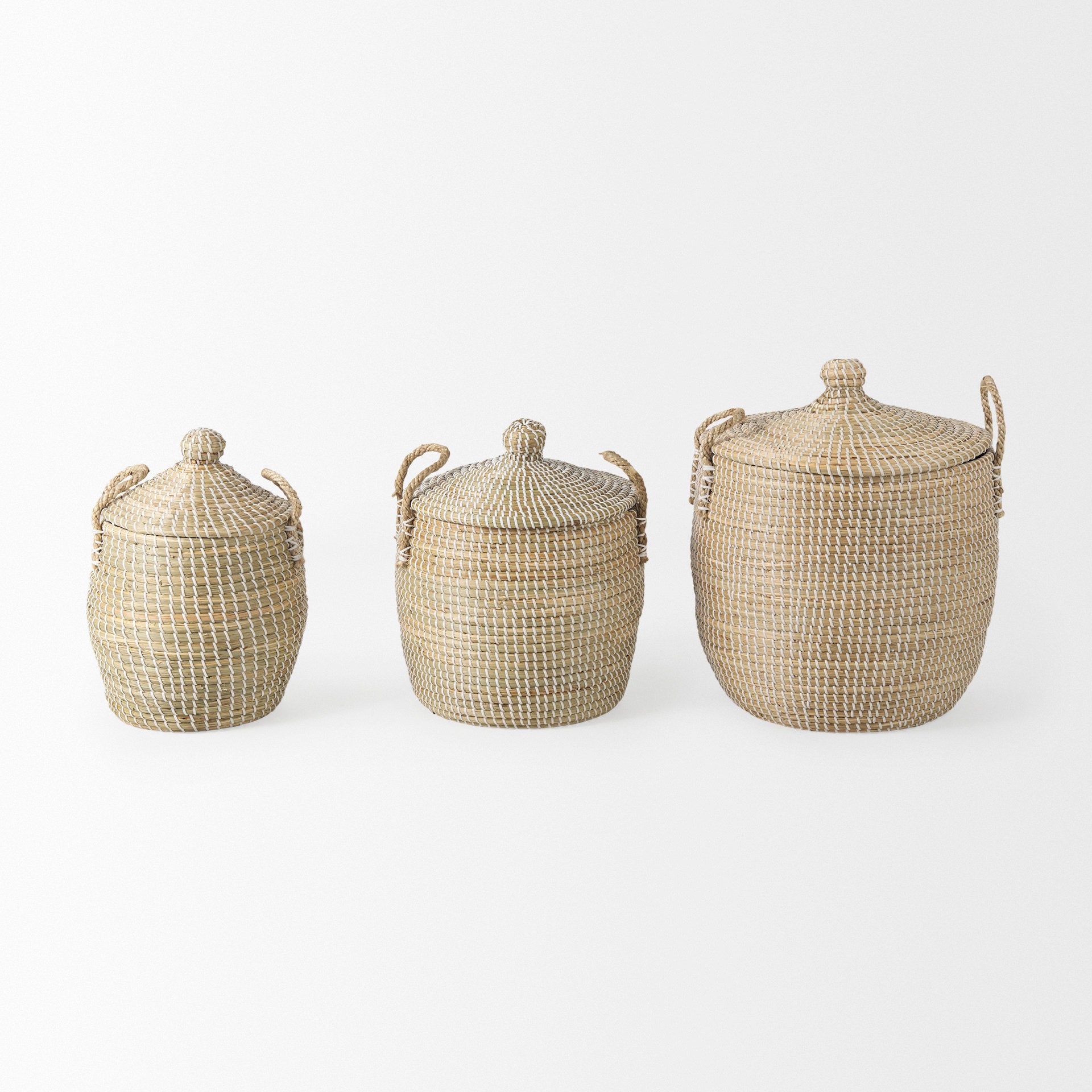 Olivia Beige Seagrass Basket with Lid and Handles - Set of 3 Baskets Mercana , Black Friday Sale Mercana Furniture Sale, Old Bones Co, Mid Century Furniture Sale, Four Hands Furniture, Black Friday Sale Olivia Beige Seagrass Basket with Lid and Handles - Set of 3,Gus Sale, Perigold Olivia Beige Seagrass Basket with Lid and Handles - Set of 3 Baskets Black Friday Sale , Perigold Sale Olivia Beige Seagrass Basket with Lid and Handles - Set of 3,Olivia Beige Seagrass Basket with Lid and Handles - Set of 3 Lulu