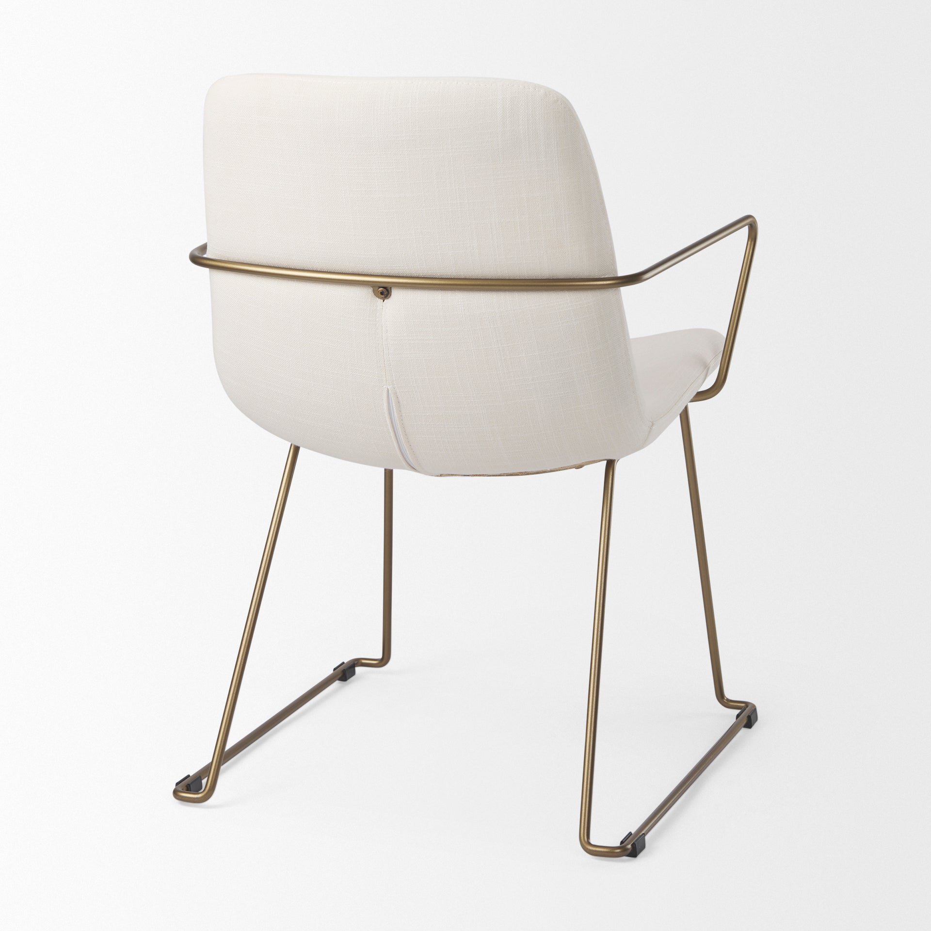 Sawyer Fabric Wrap Gold Metal Frame Dining Chair