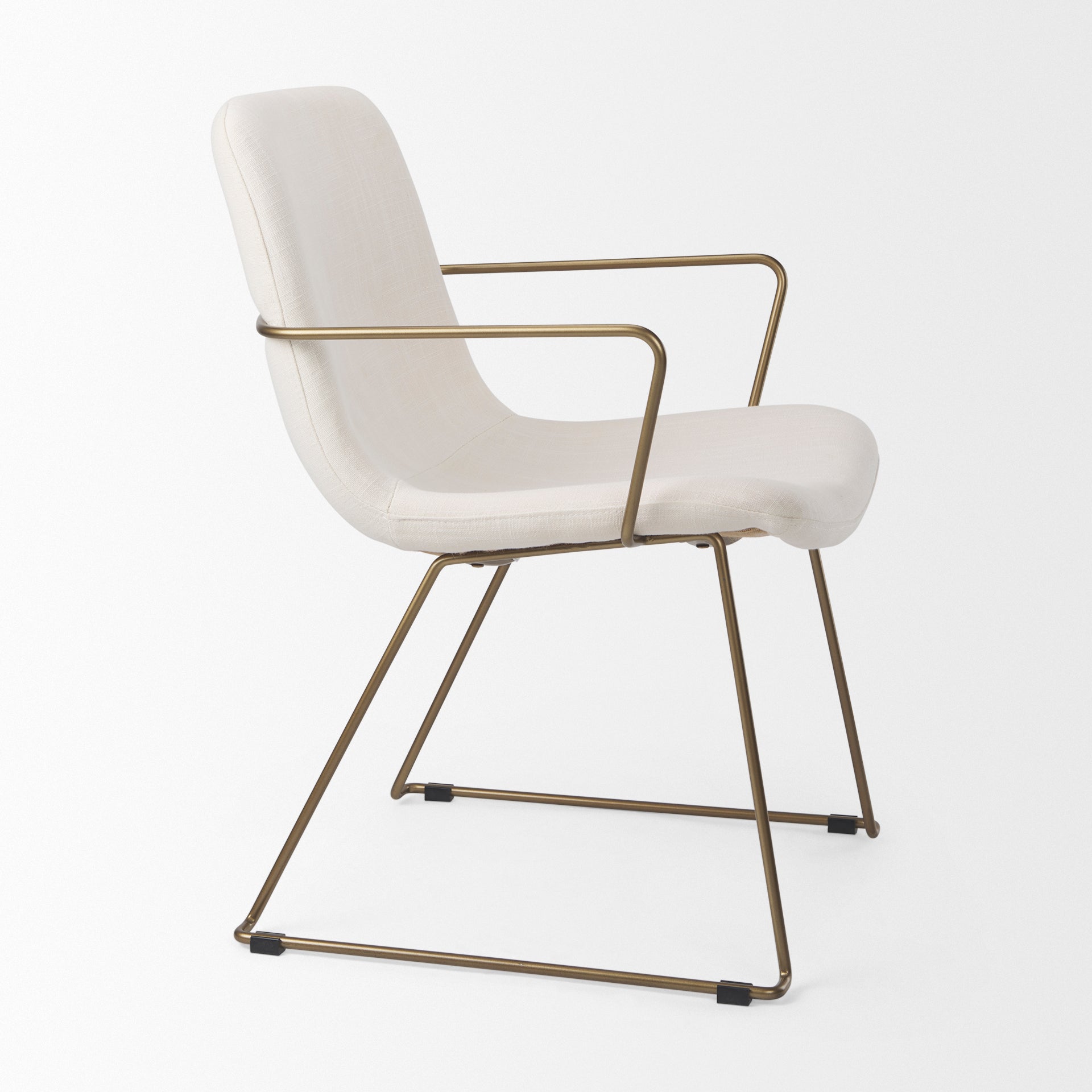 Sawyer Fabric Wrap Gold Metal Frame Dining Chair