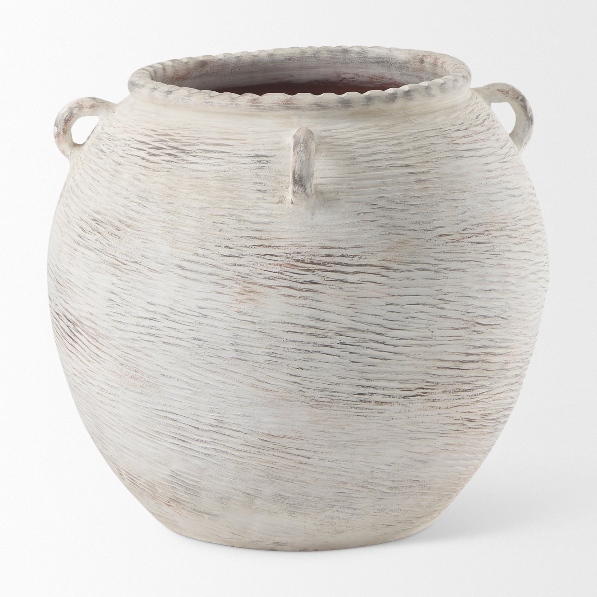 Misha Cream Ceramic Floor Vase