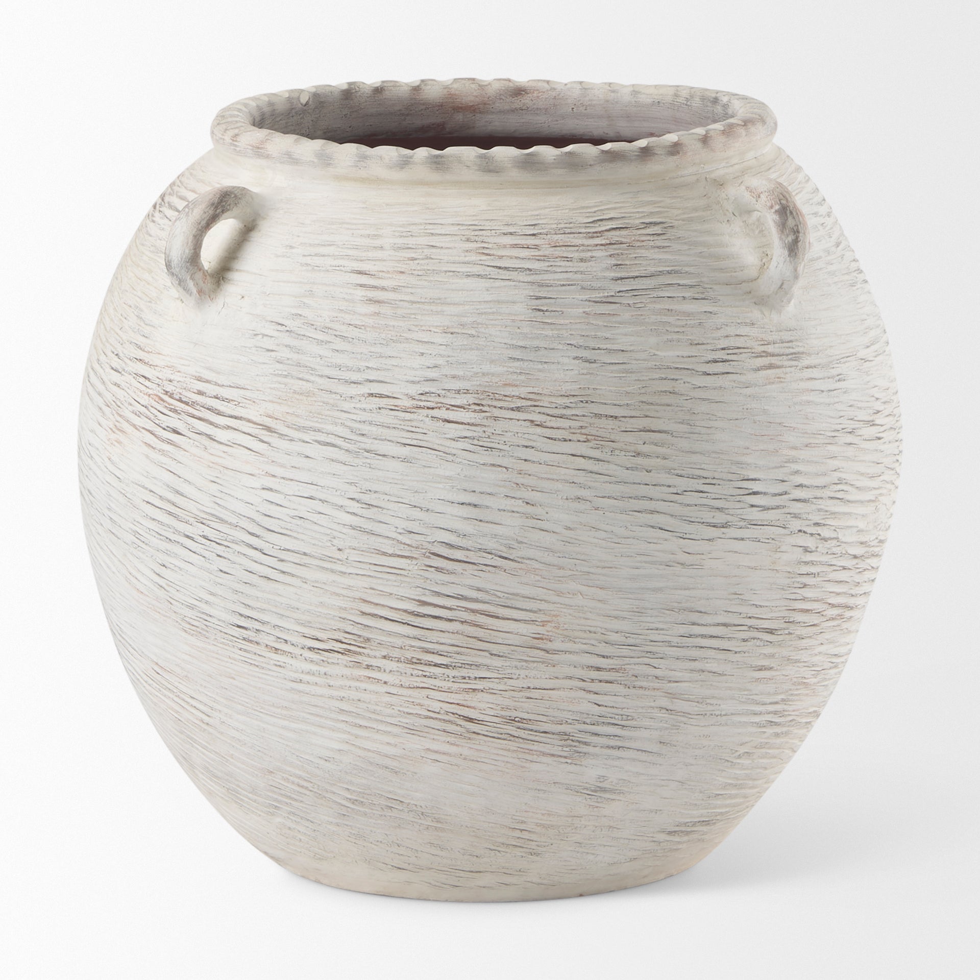 Misha Cream Ceramic Floor Vase