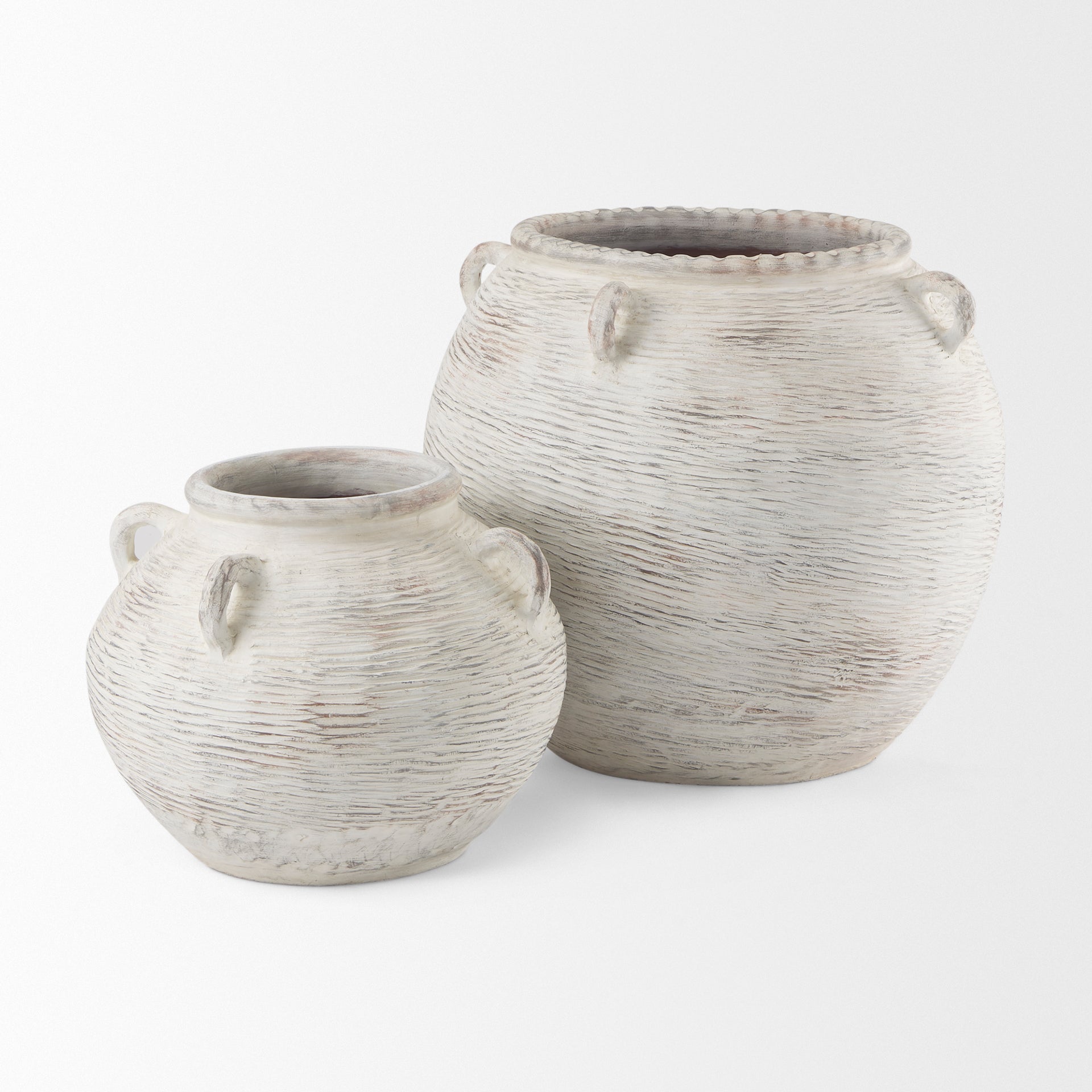 Misha Cream Ceramic Floor Vase