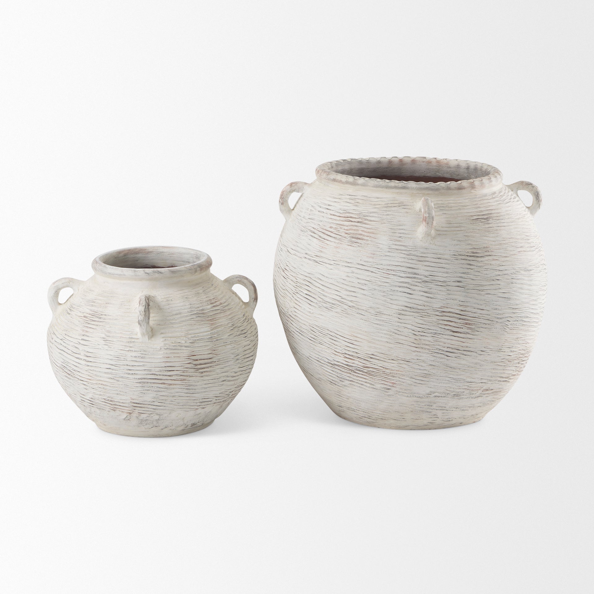 Misha Cream Ceramic Floor Vase