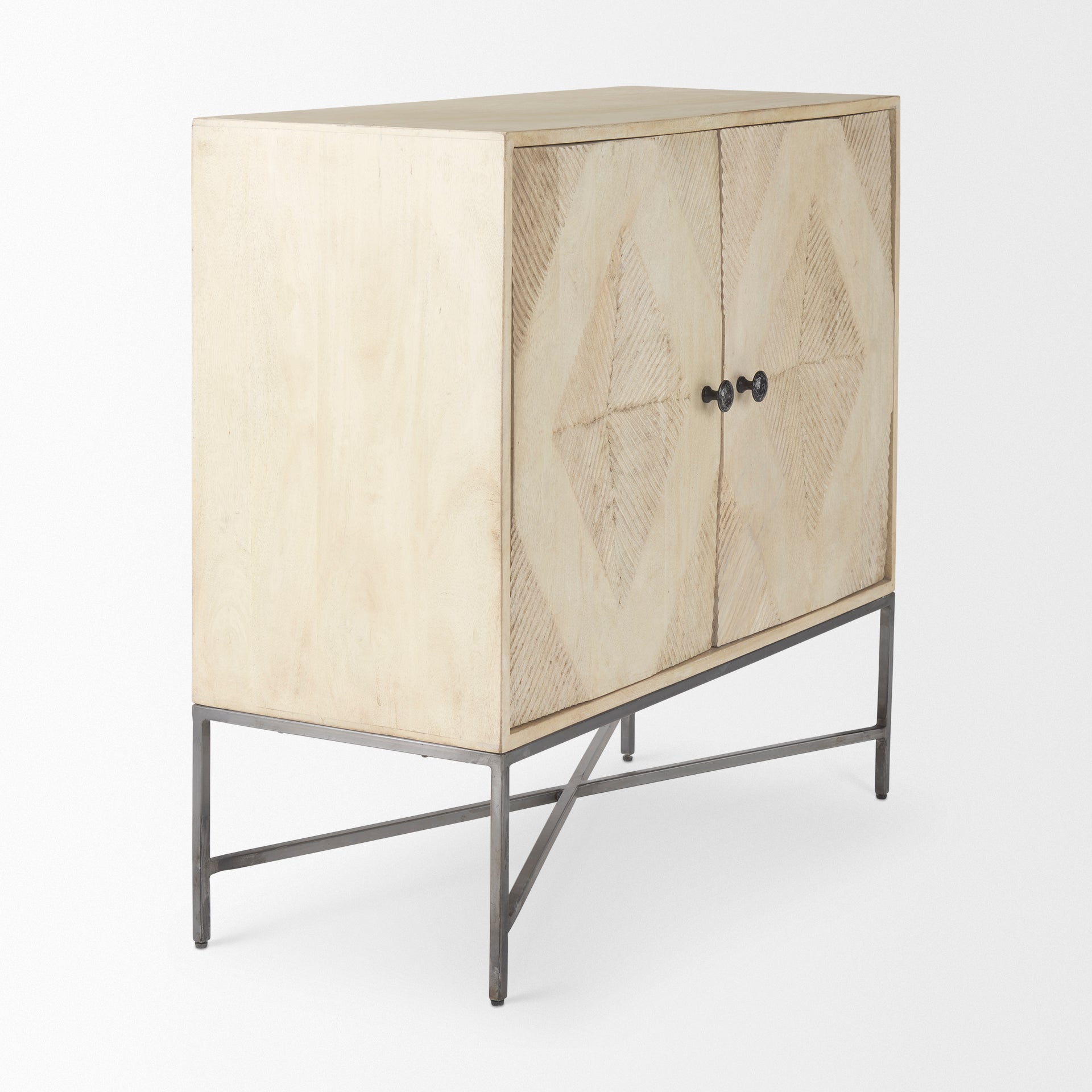 Hogarth 2 Door Blonde Wood Accent Cabinet