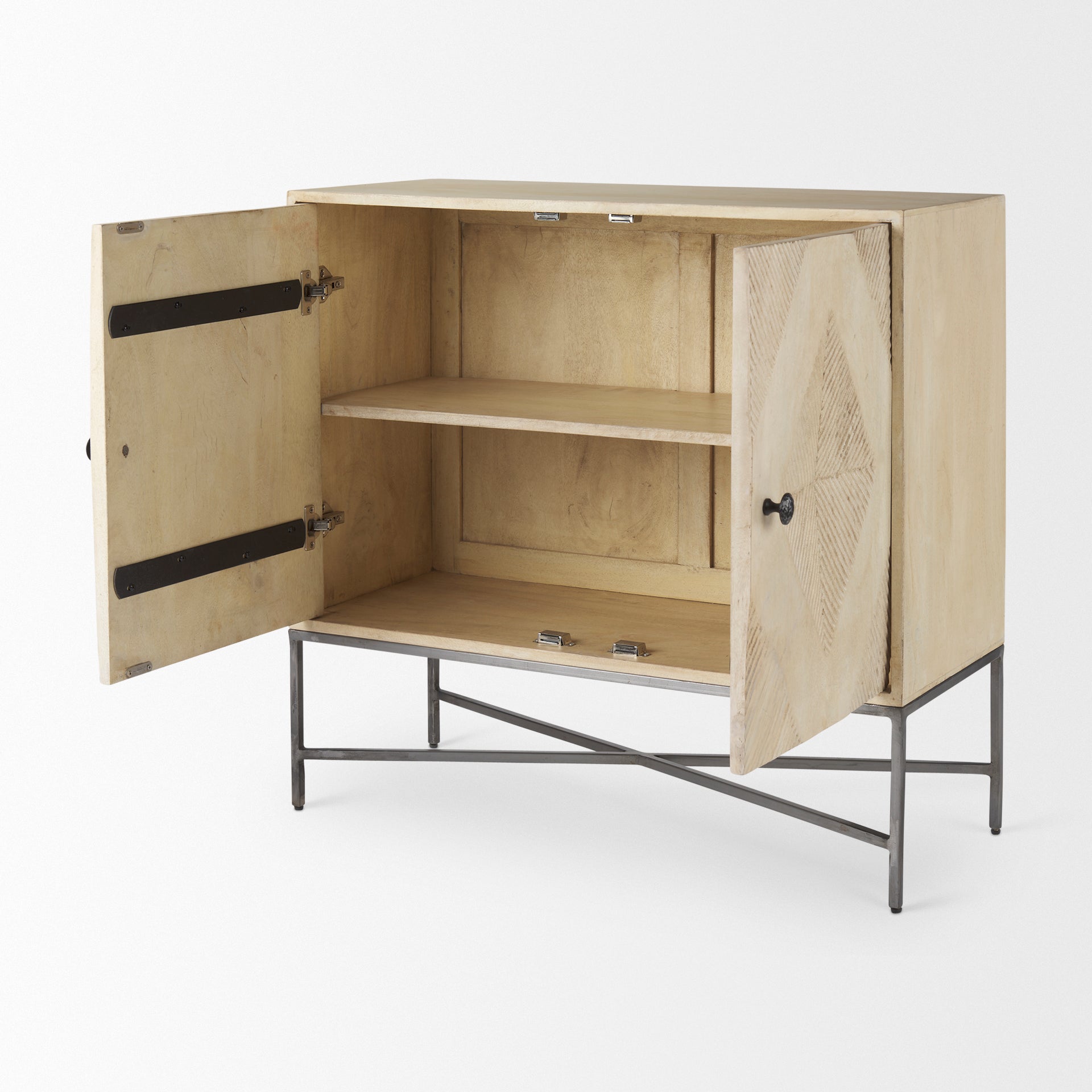 Hogarth 2 Door Blonde Wood Accent Cabinet