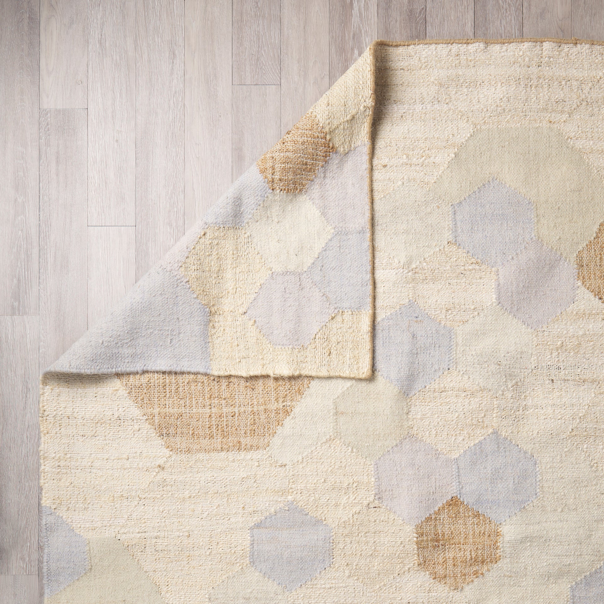 Mayson Cream Multi-Colored Honeycomb Pattern Area Rug