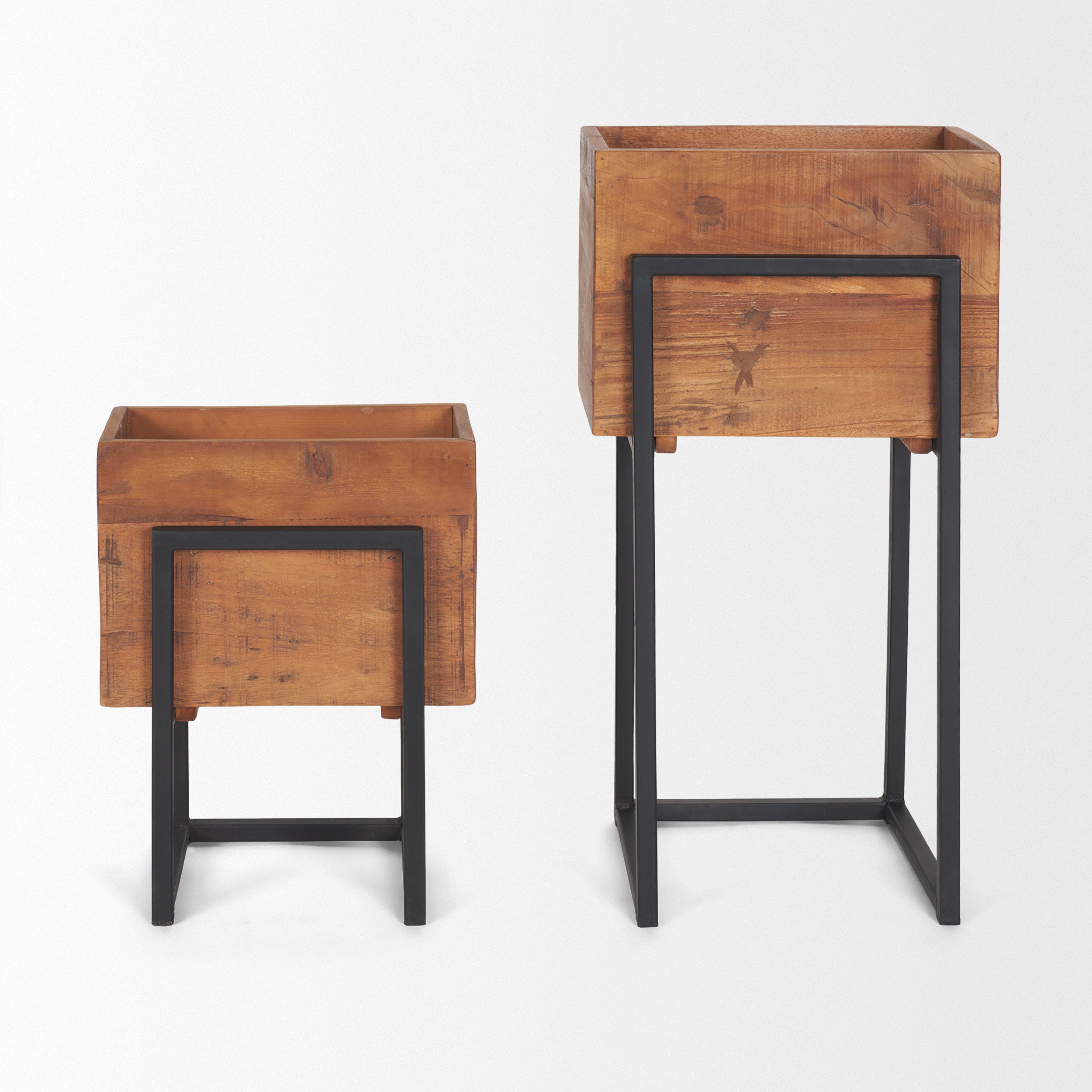 Jadine Medium Brown Wood with Black Metal Rectangle Frames - Set of 2 Planters Mercana , Black Friday Sale Mercana Furniture Sale, Old Bones Co, Mid Century Furniture Sale, Four Hands Furniture, Black Friday Sale Jadine Medium Brown Wood with Black Metal Rectangle Frames - Set of 2,Gus Sale, Perigold Jadine Medium Brown Wood with Black Metal Rectangle Frames - Set of 2 Planters Black Friday Sale , Perigold Sale Jadine Medium Brown Wood with Black Metal Rectangle Frames - Set of 2,Jadine Medium Brown Wood wi