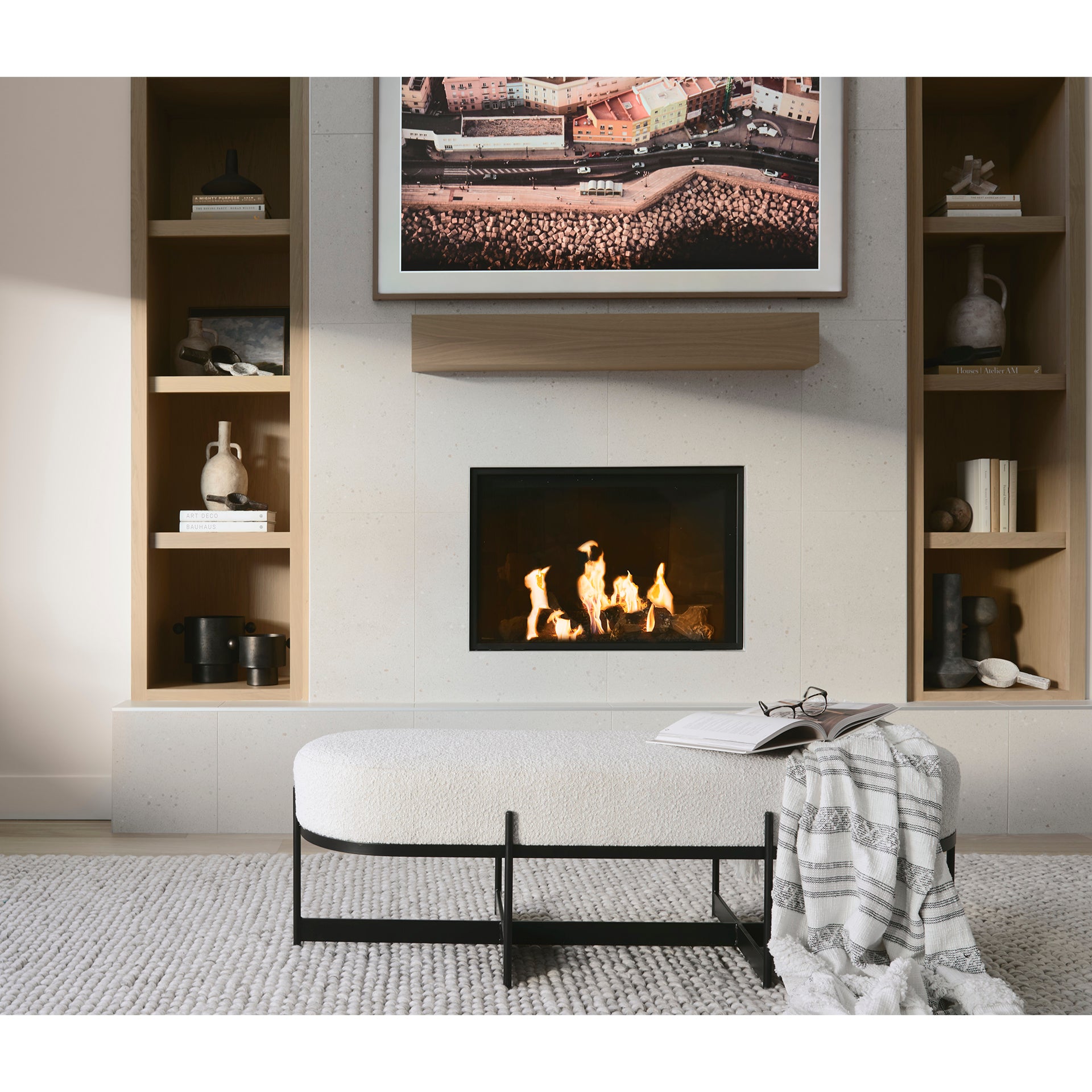 Amelia Cream Boucle with Black Metal Upholstered Bench Benches Mercana , Black Friday Sale Mercana Furniture Sale, Old Bones Co, Mid Century Furniture Sale, Four Hands Furniture, Black Friday Sale Amelia Cream Boucle with Black Metal Upholstered Bench,Gus Sale, Perigold Amelia Cream Boucle with Black Metal Upholstered Bench Benches Black Friday Sale , Perigold Sale Amelia Cream Boucle with Black Metal Upholstered Bench,Amelia Cream Boucle with Black Metal Upholstered Bench Lulu and Georgia, Burke Decor Sale