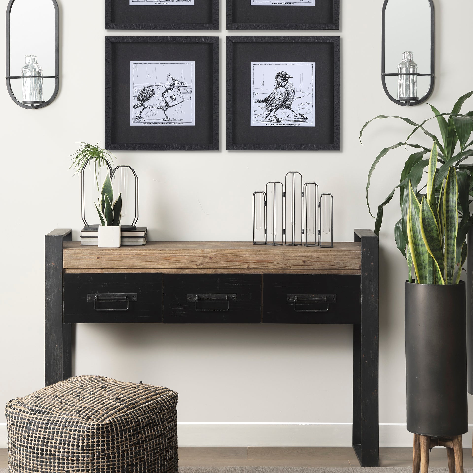 Mila Metal and Glass Decorative Accent