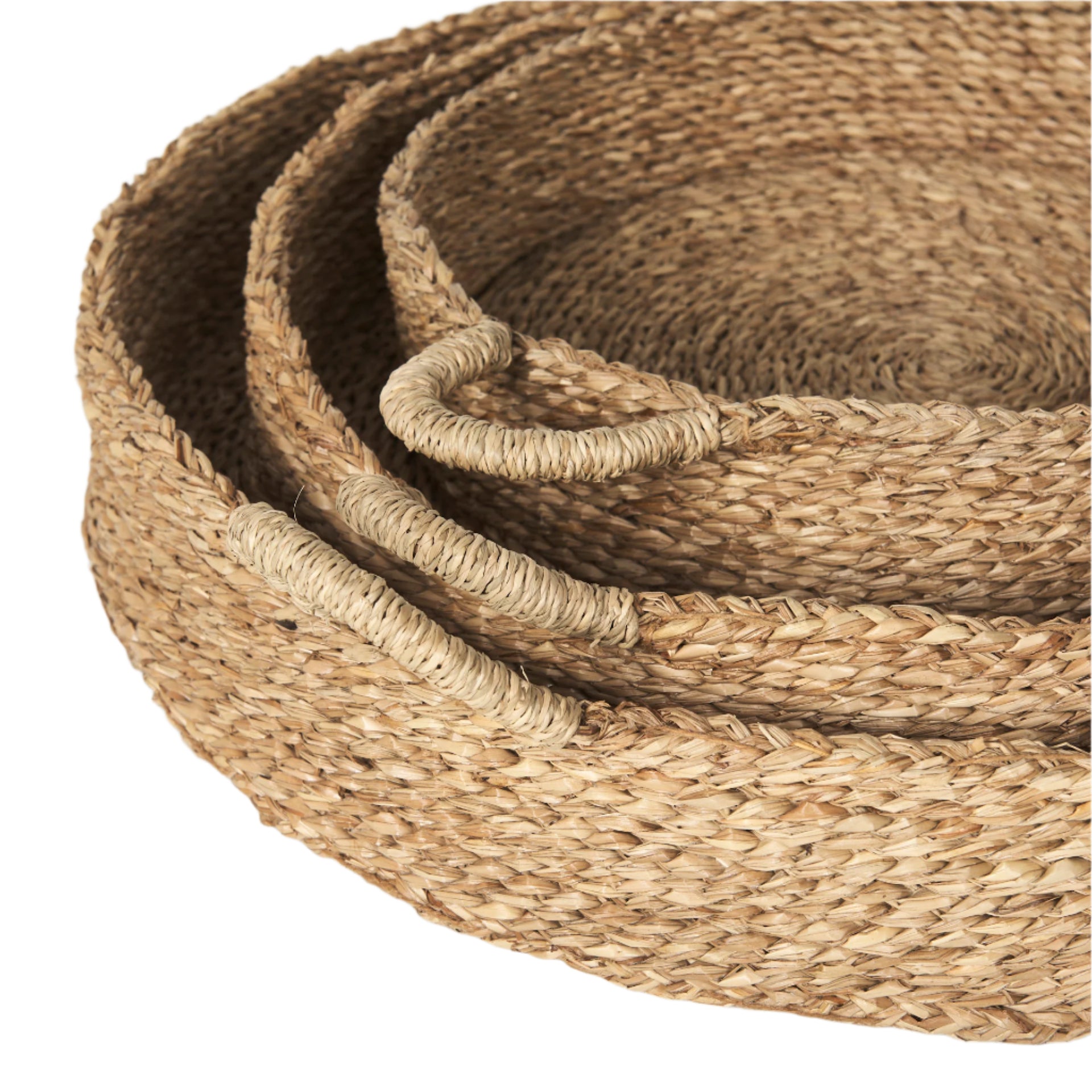 Ulana Round Nesting Seagrass Trays with Loop Handles - Set of 3 Trays & Containers Mercana , Black Friday Sale Mercana Furniture Sale, Old Bones Co, Mid Century Furniture Sale, Four Hands Furniture, Black Friday Sale Ulana Round Nesting Seagrass Trays with Loop Handles - Set of 3,Gus Sale, Perigold Ulana Round Nesting Seagrass Trays with Loop Handles - Set of 3 Trays & Containers Black Friday Sale , Perigold Sale Ulana Round Nesting Seagrass Trays with Loop Handles - Set of 3,Ulana Round Nesting Seagrass Tr