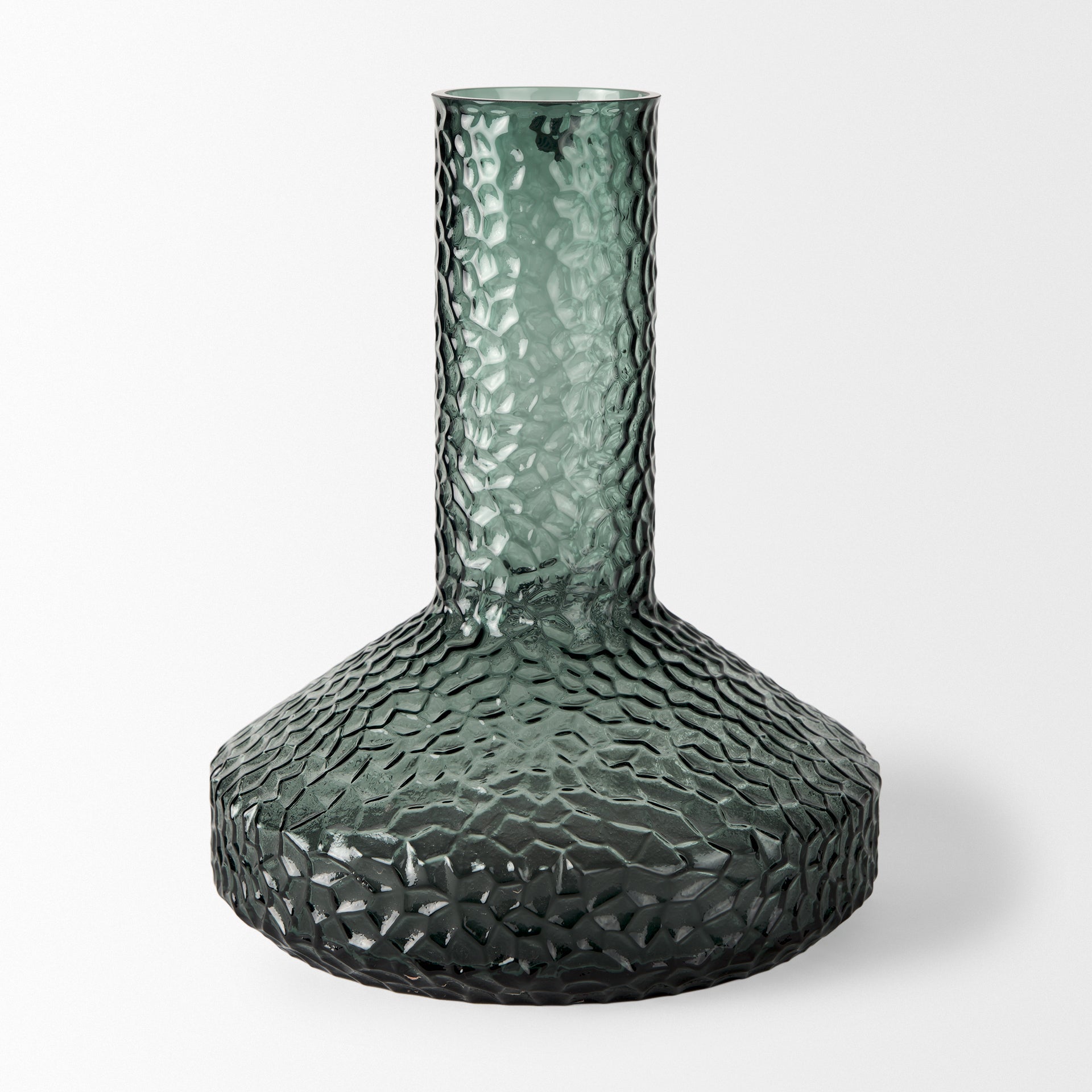 Jolene 11.8" Green Waterglass Glass Vase