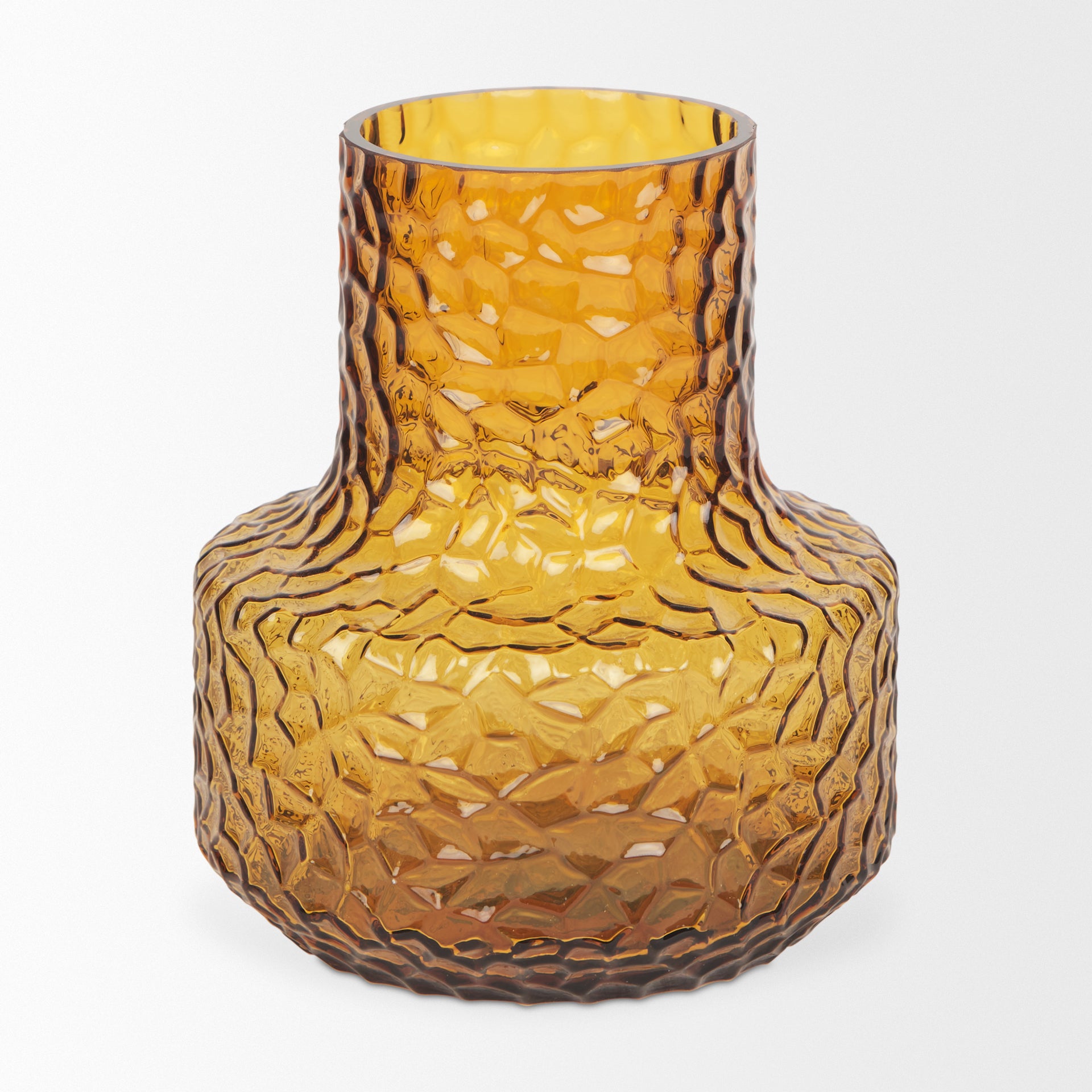 Jolene 7" Amber Waterglass Glass Vase