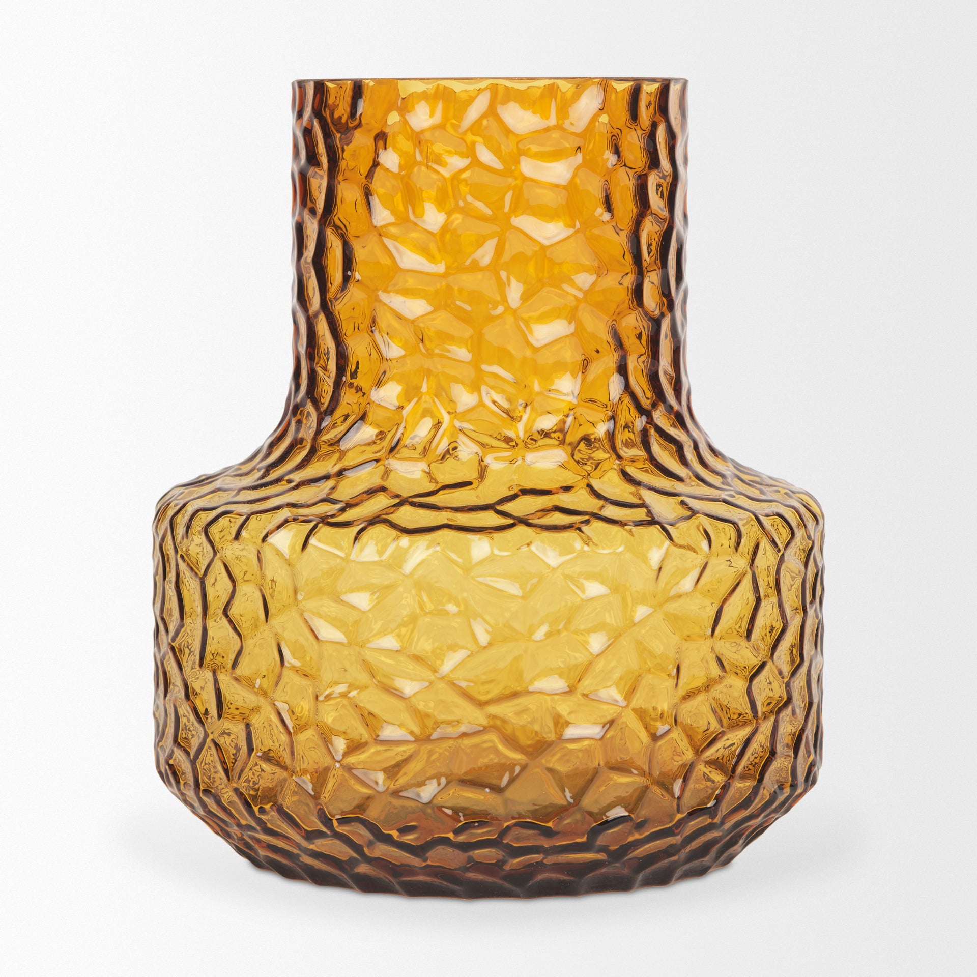 Jolene 7" Amber Waterglass Glass Vase