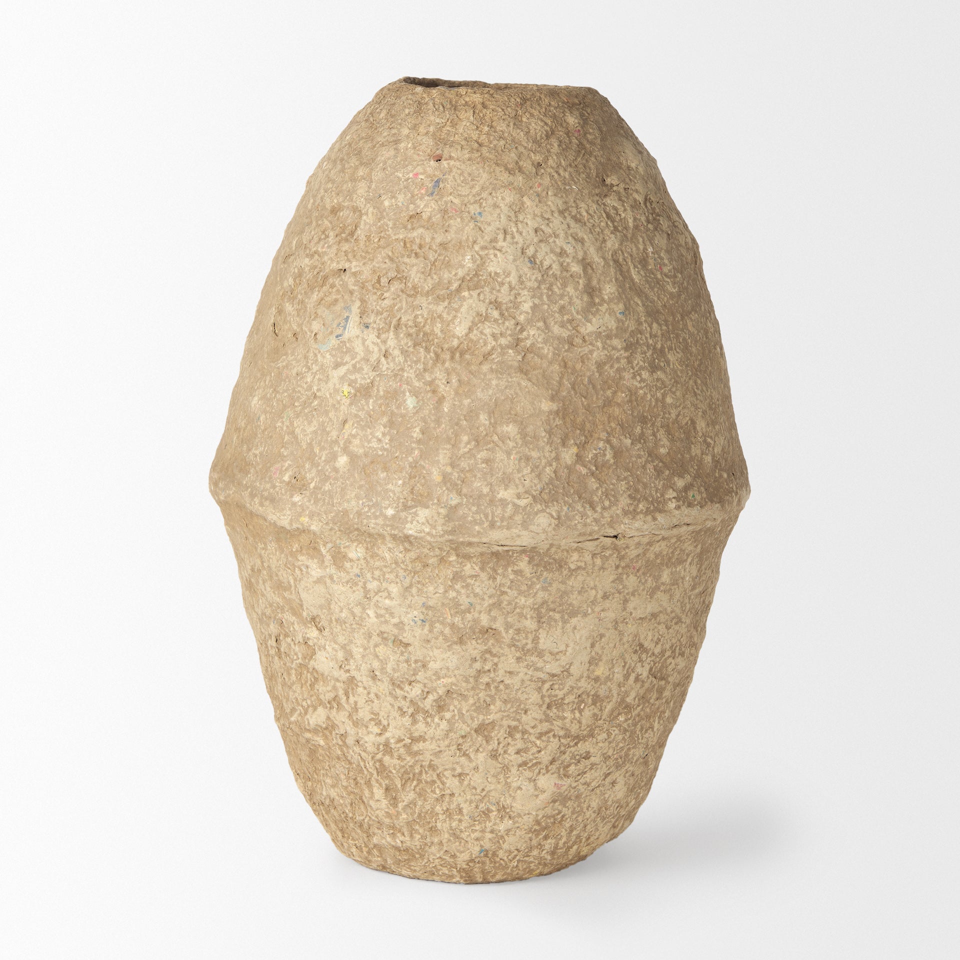 Rundal Large Beige Paper Mache Vase