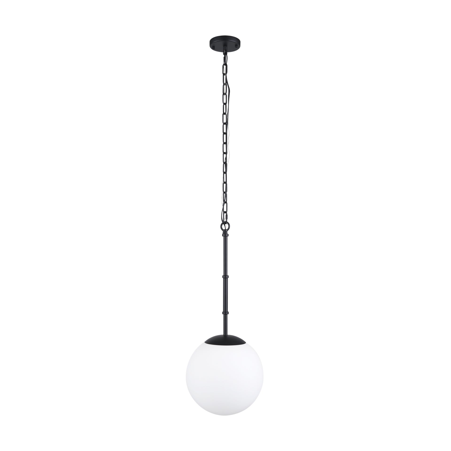 Edie Metal with Frosted Glass Globe 1-Light Pendant