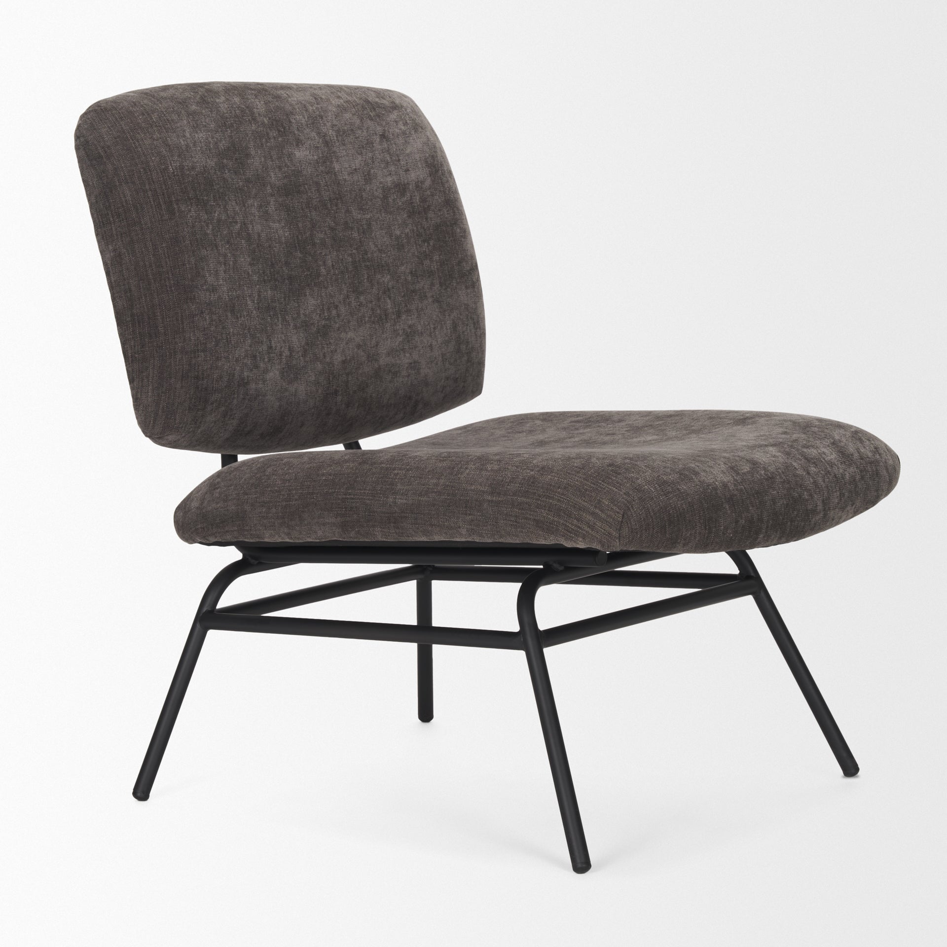 Nora Fabric with Metal Legs Accent Chair