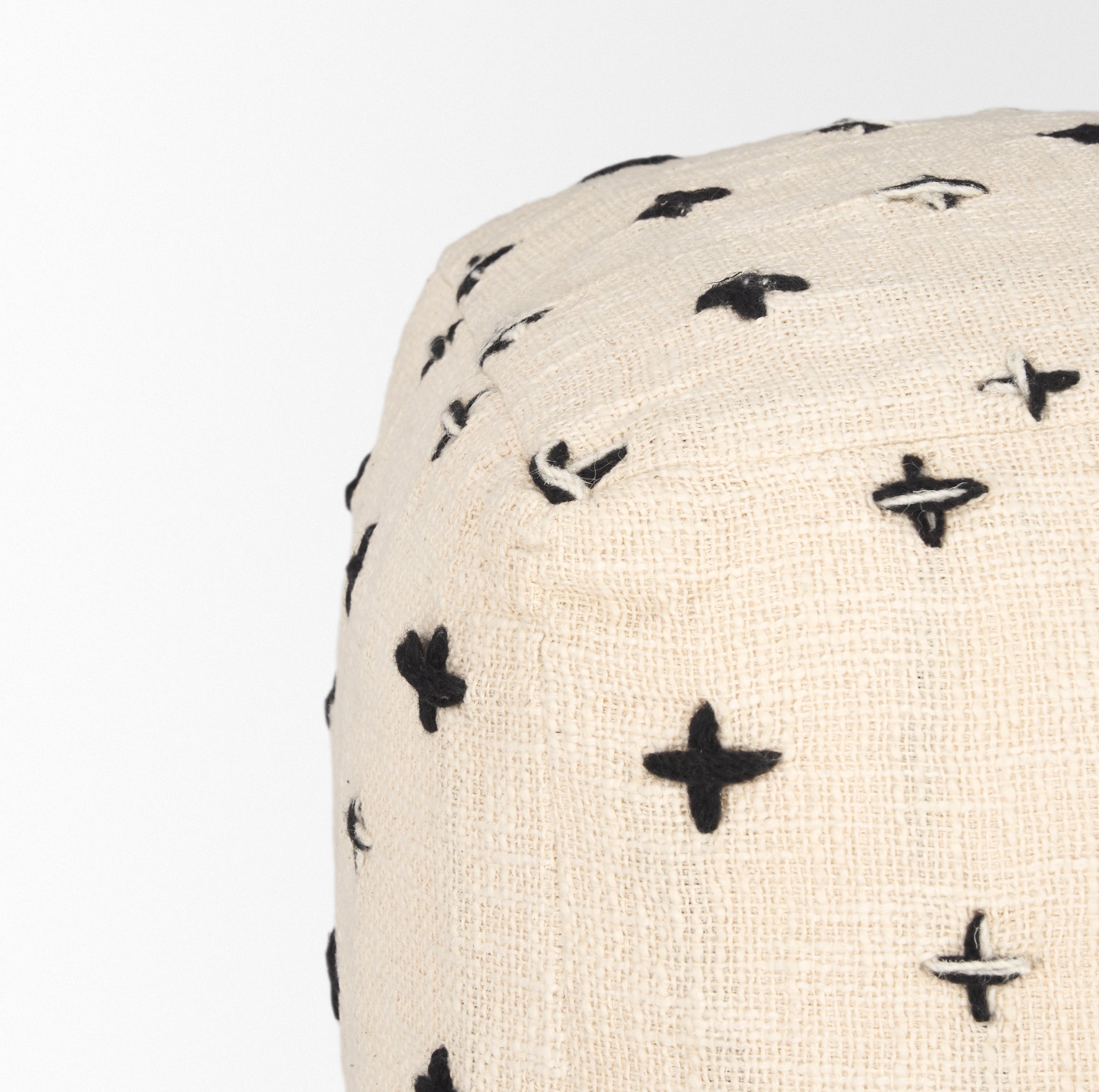 Saanvi Wool with Cream and Black Stitched Cross Patterned Pouf Poufs Mercana , Black Friday Sale Mercana Furniture Sale, Old Bones Co, Mid Century Furniture Sale, Four Hands Furniture, Black Friday Sale Saanvi Wool with Cream and Black Stitched Cross Patterned Pouf,Gus Sale, Perigold Saanvi Wool with Cream and Black Stitched Cross Patterned Pouf Poufs Black Friday Sale , Perigold Sale Saanvi Wool with Cream and Black Stitched Cross Patterned Pouf,Saanvi Wool with Cream and Black Stitched Cross Patterned Pou
