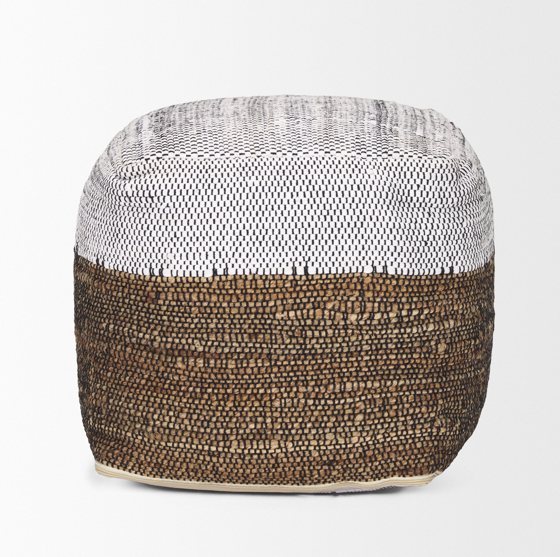 Samiya Jute with White Cotton Pouf