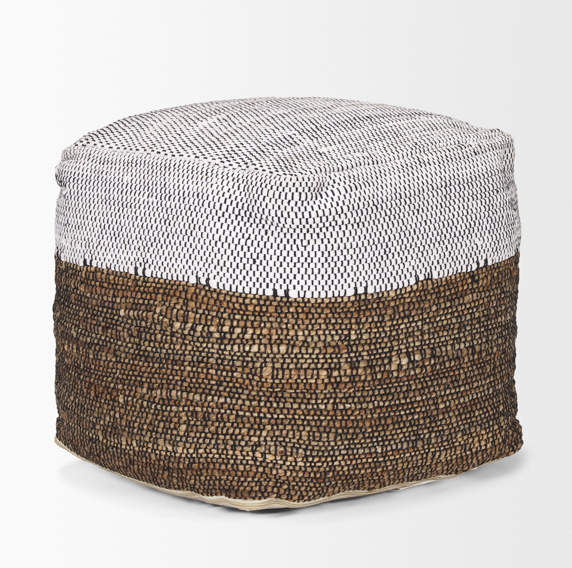 Samiya Jute with White Cotton Pouf