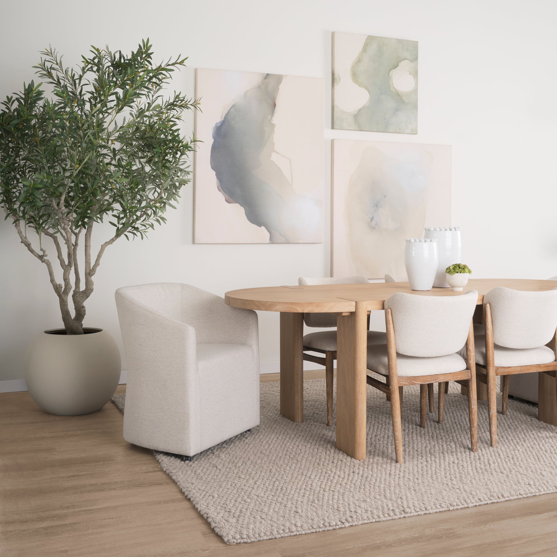 Sondra Performance Fabric Upholstered Club Dining Chair