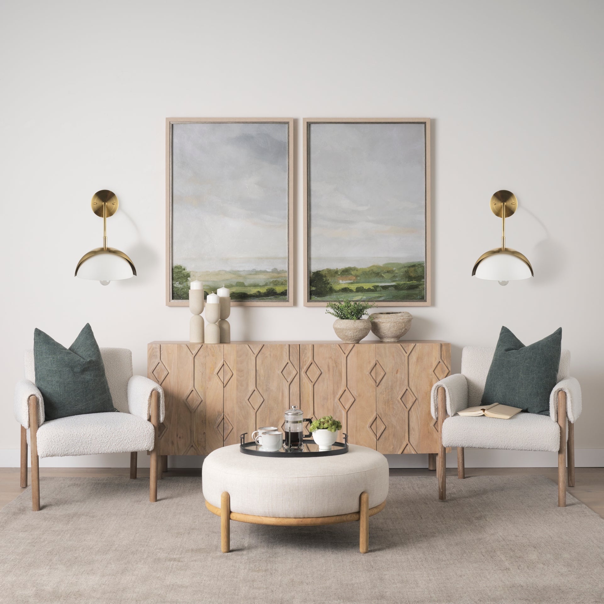 Cybill Brushed Brass with White Metal Shade 1-Light Wall Sconce