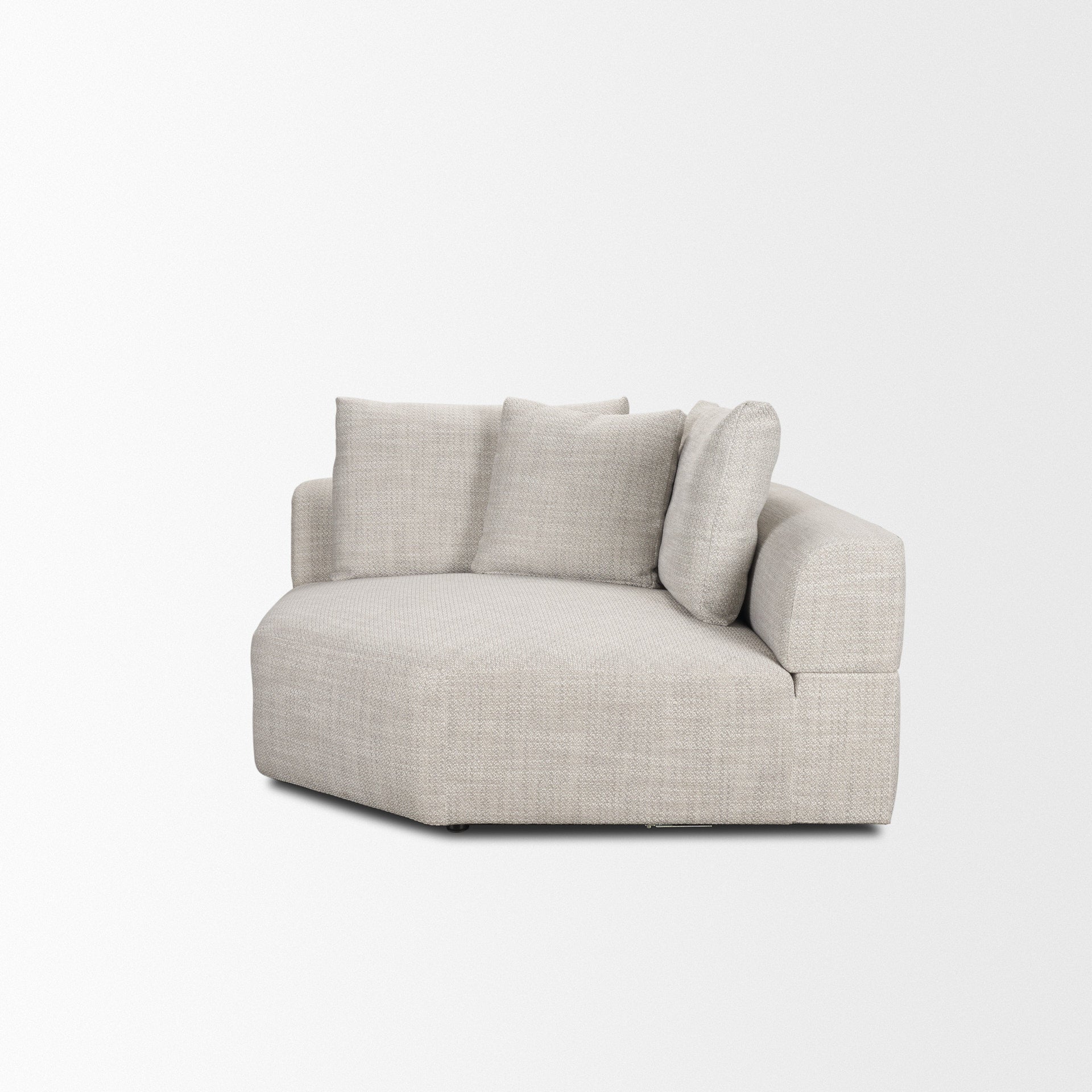 Warner Gray Performance Fabric Corner Piece