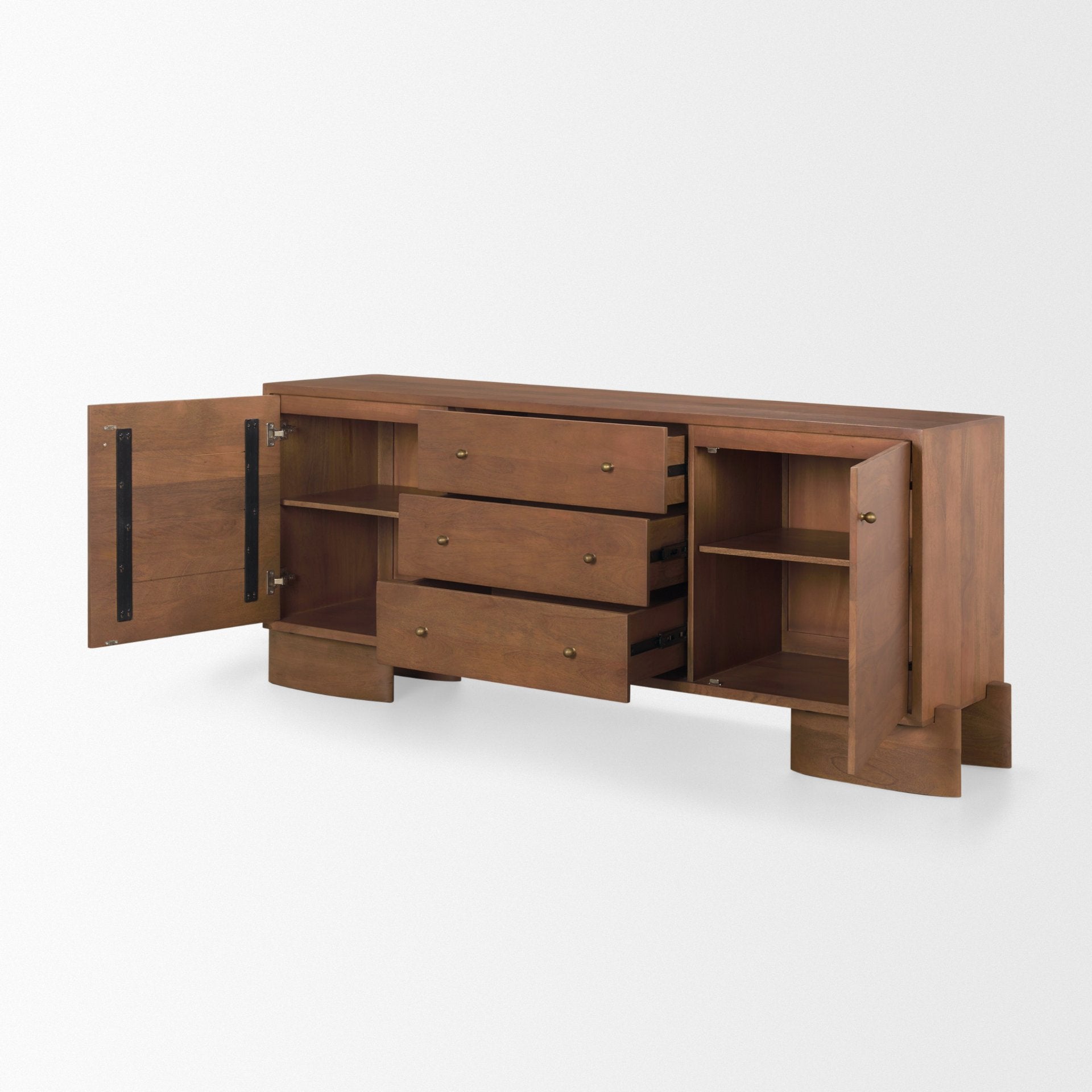 Jonan Aged Brass 2 Door 3 Drawer Sideboard