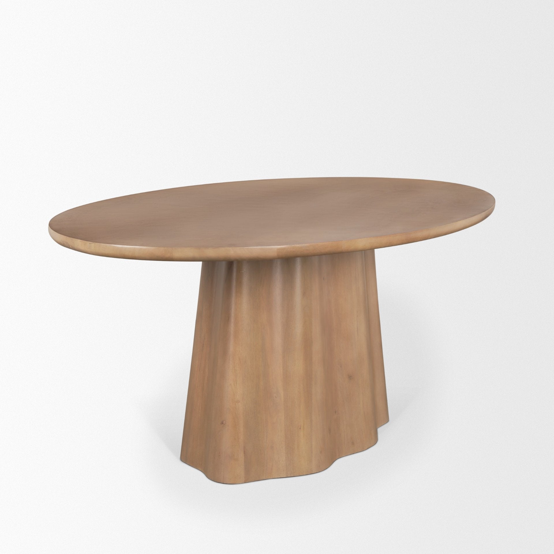 Jovani 94" Solid Mango Wood Oval Dining Table