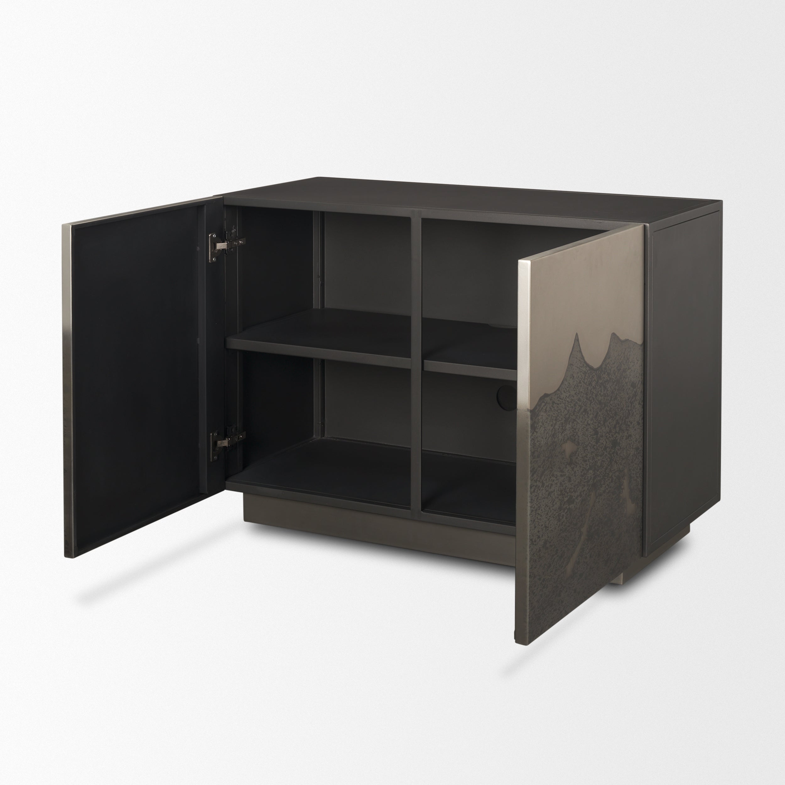 Roxdale Acid Washed Iron Metal Accent Cabinet