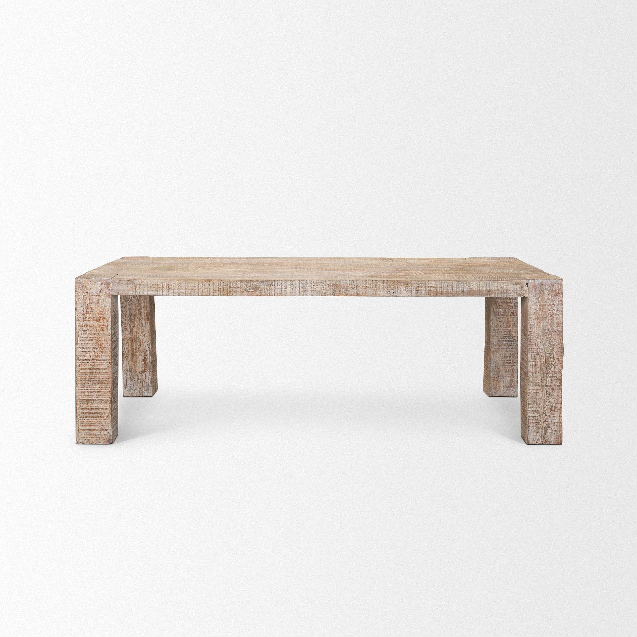 McArthur Whitewash Reclaimed Wood Dining Table