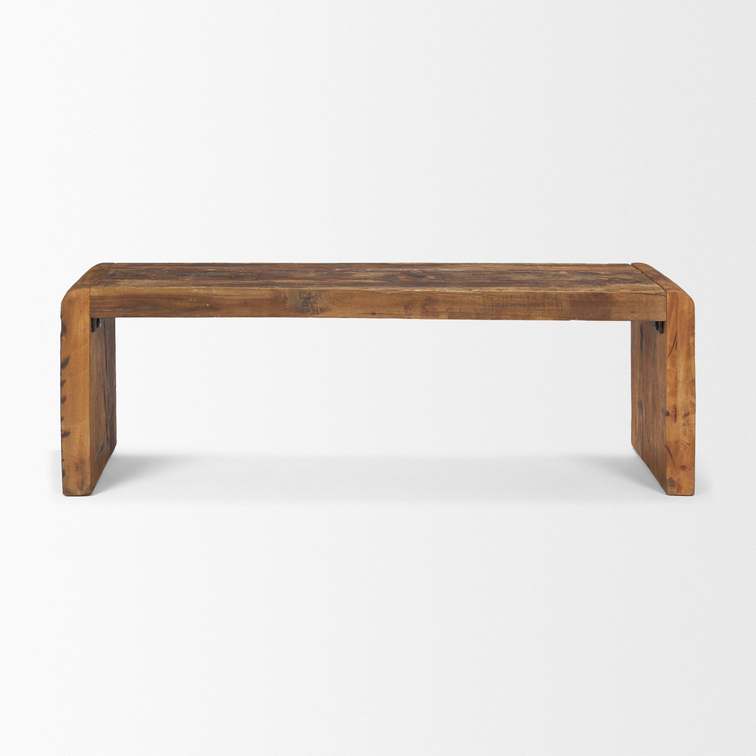Estelle Rustic Brown Reclaimed Wood Bench