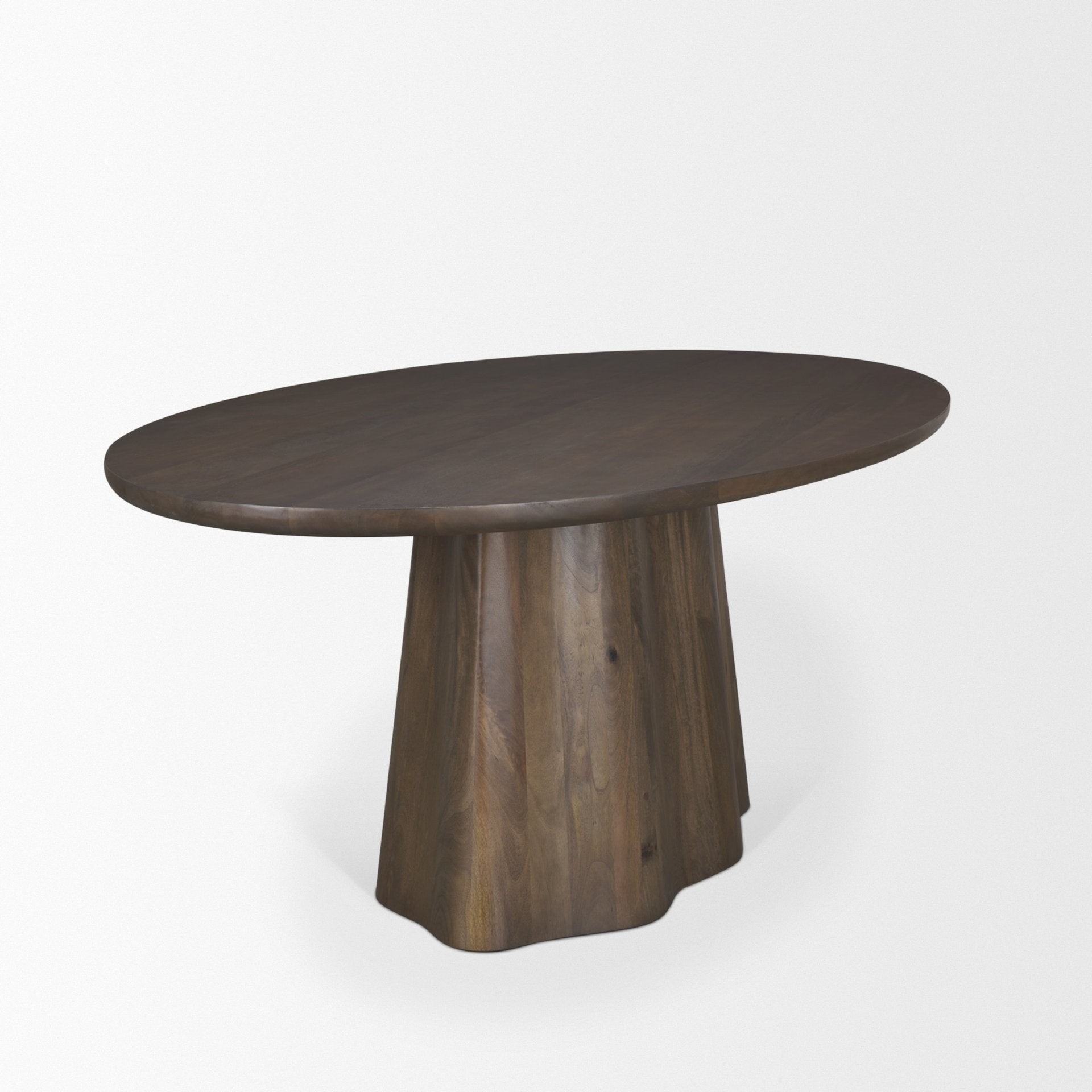 Jovani 94" Solid Mango Wood Oval Dining Table