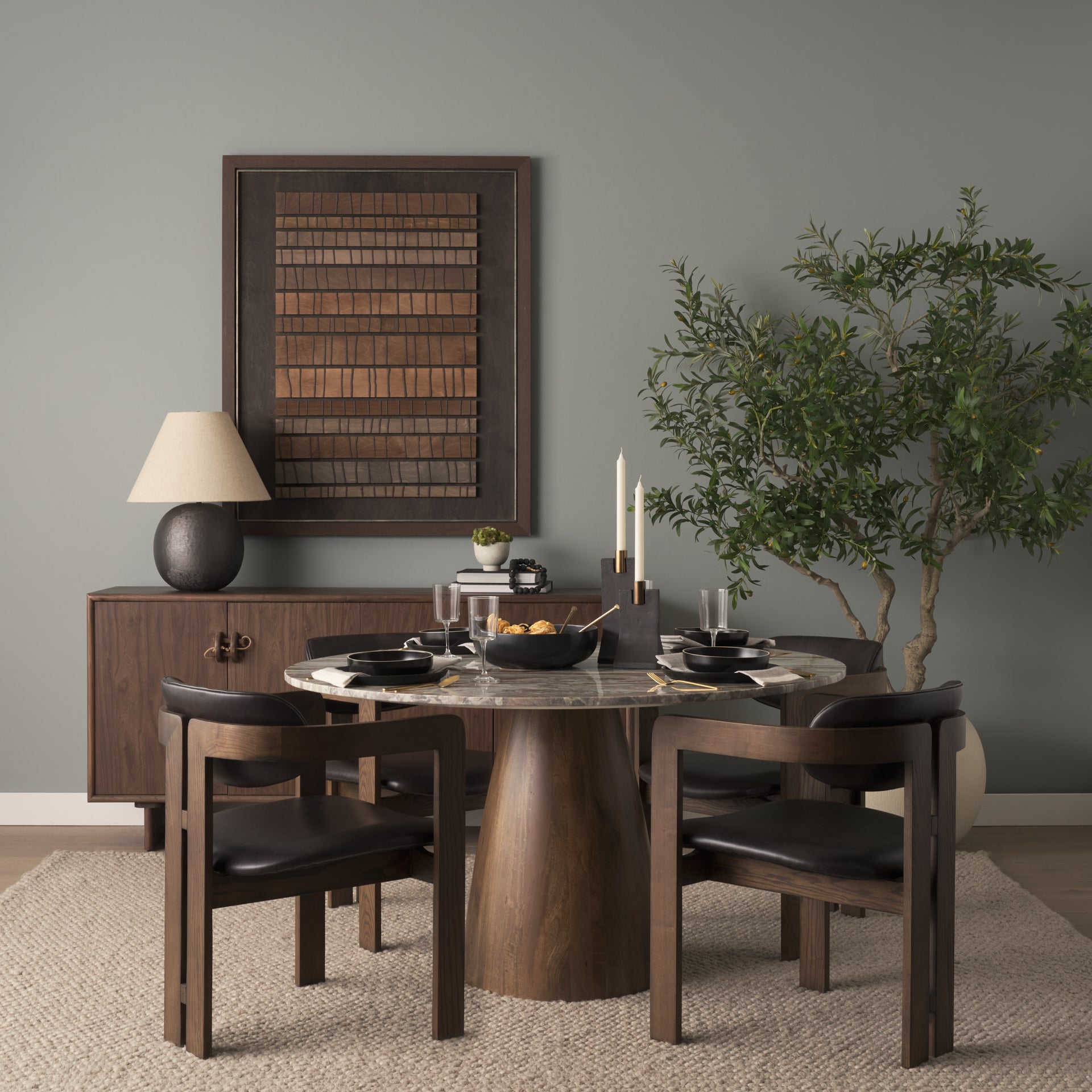 Allyson Round Brown Wood Pedestal with Marble Top Dining Table Dining Tables Mercana , Black Friday Sale Mercana Furniture Sale, Old Bones Co, Mid Century Furniture Sale, Four Hands Furniture, Black Friday Sale Allyson Round Brown Wood Pedestal with Marble Top Dining Table,Gus Sale, Perigold Allyson Round Brown Wood Pedestal with Marble Top Dining Table Dining Tables Black Friday Sale , Perigold Sale Allyson Round Brown Wood Pedestal with Marble Top Dining Table,Allyson Round Brown Wood Pedestal with Marble