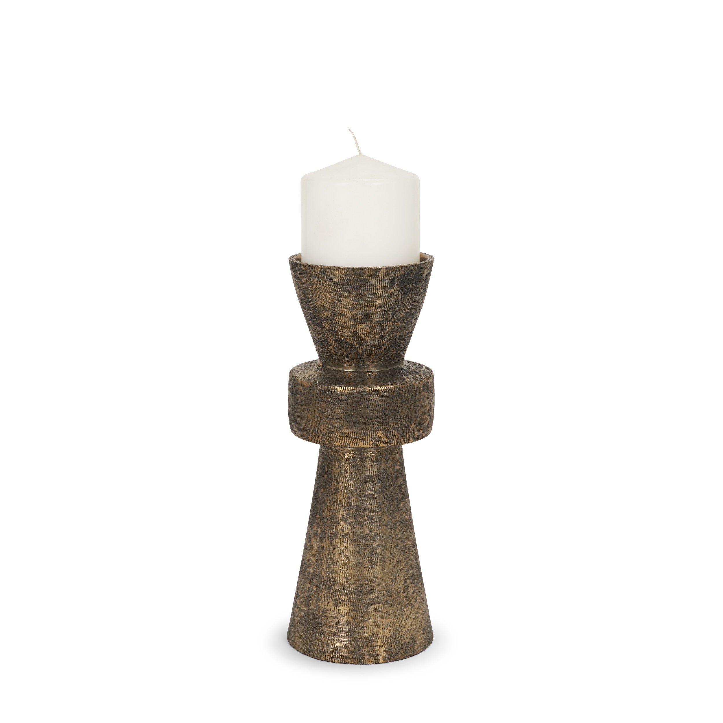 Odilia Metal Geometric Pillar Candle Holder