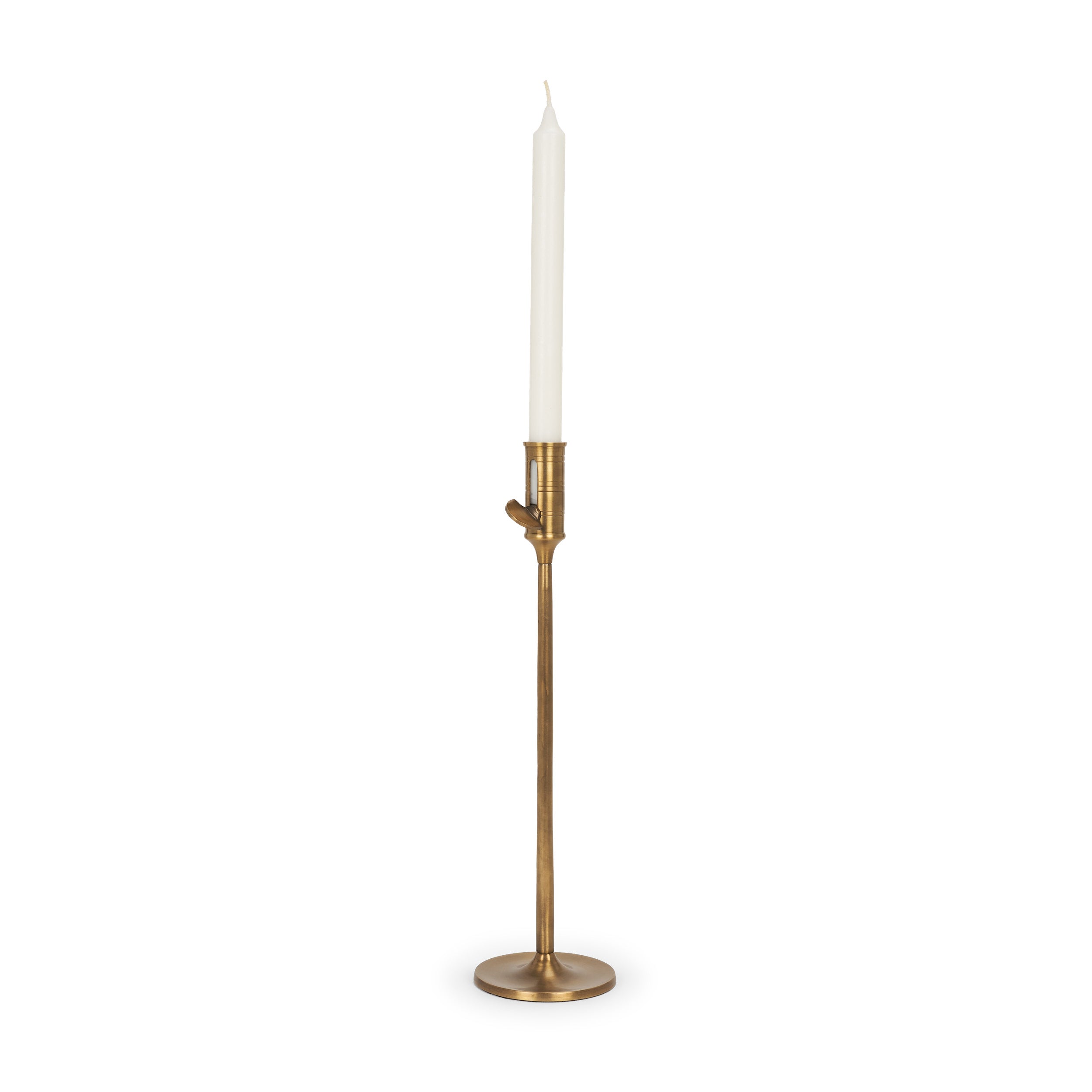 Chantria Solid Natural Brass Adjustable Taper Candle Holder