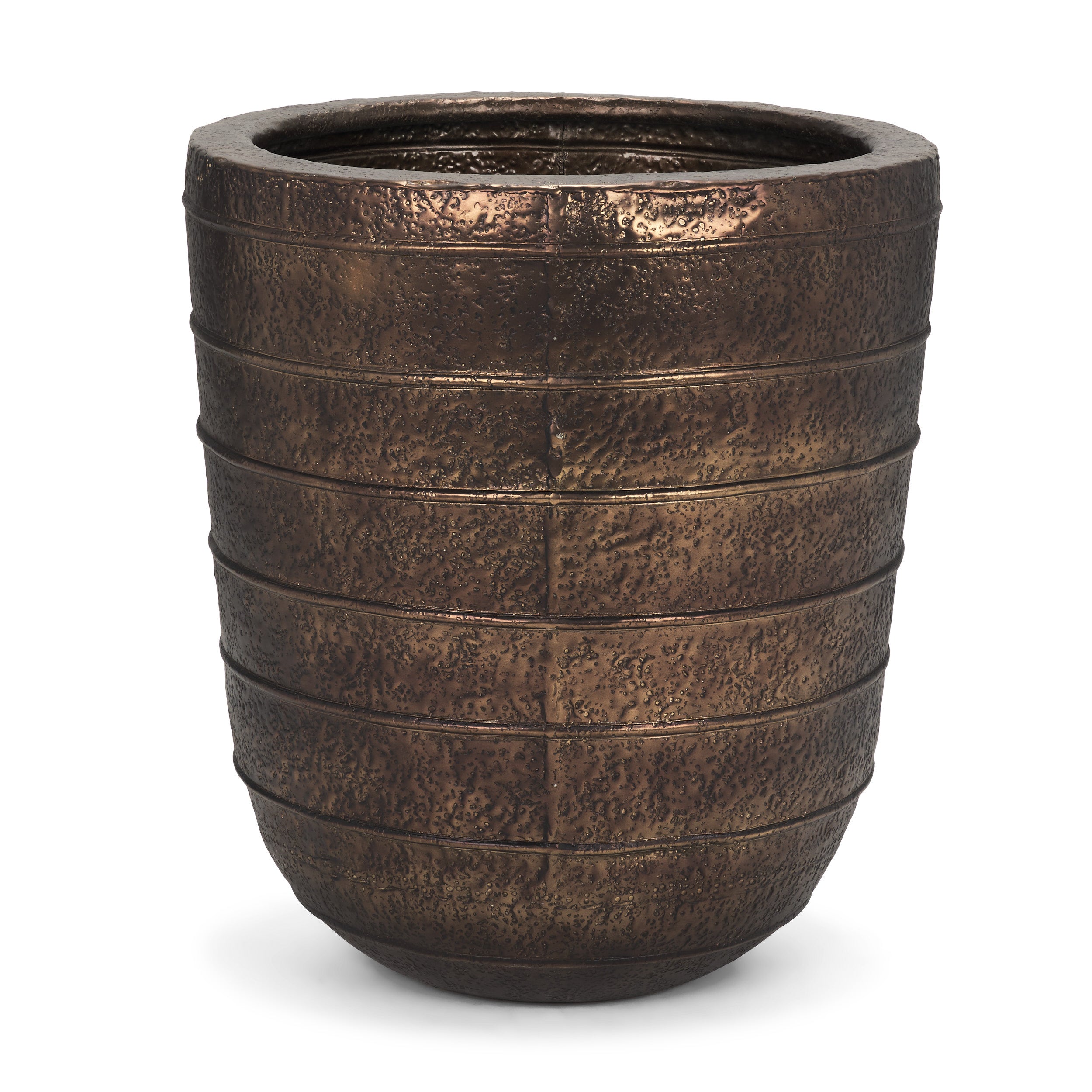 Aivana Antiqued Gold Metal Floor Vase