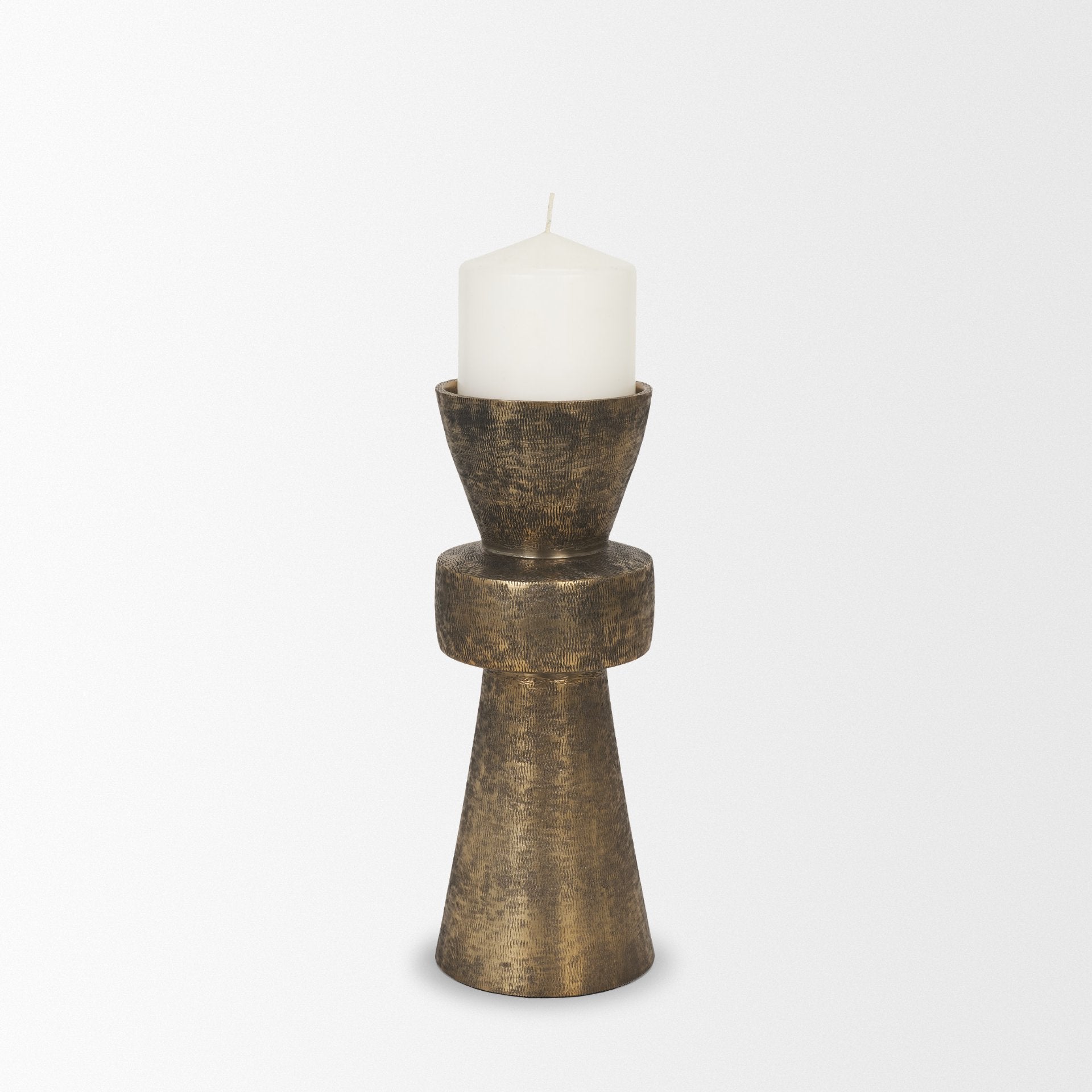 Odilia Metal Geometric Pillar Candle Holder
