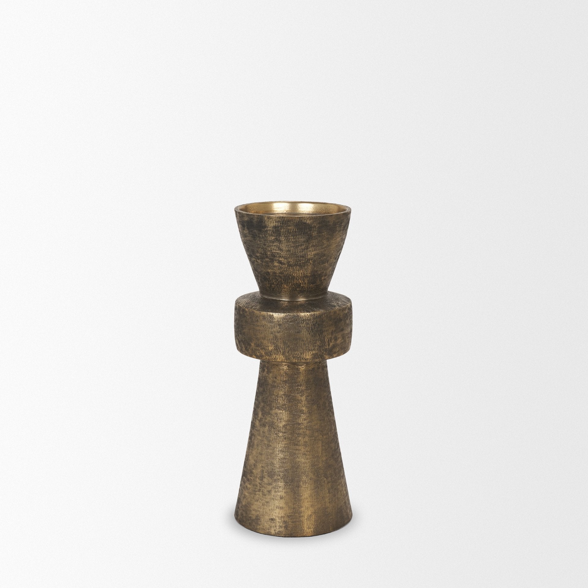 Odilia Metal Geometric Pillar Candle Holder