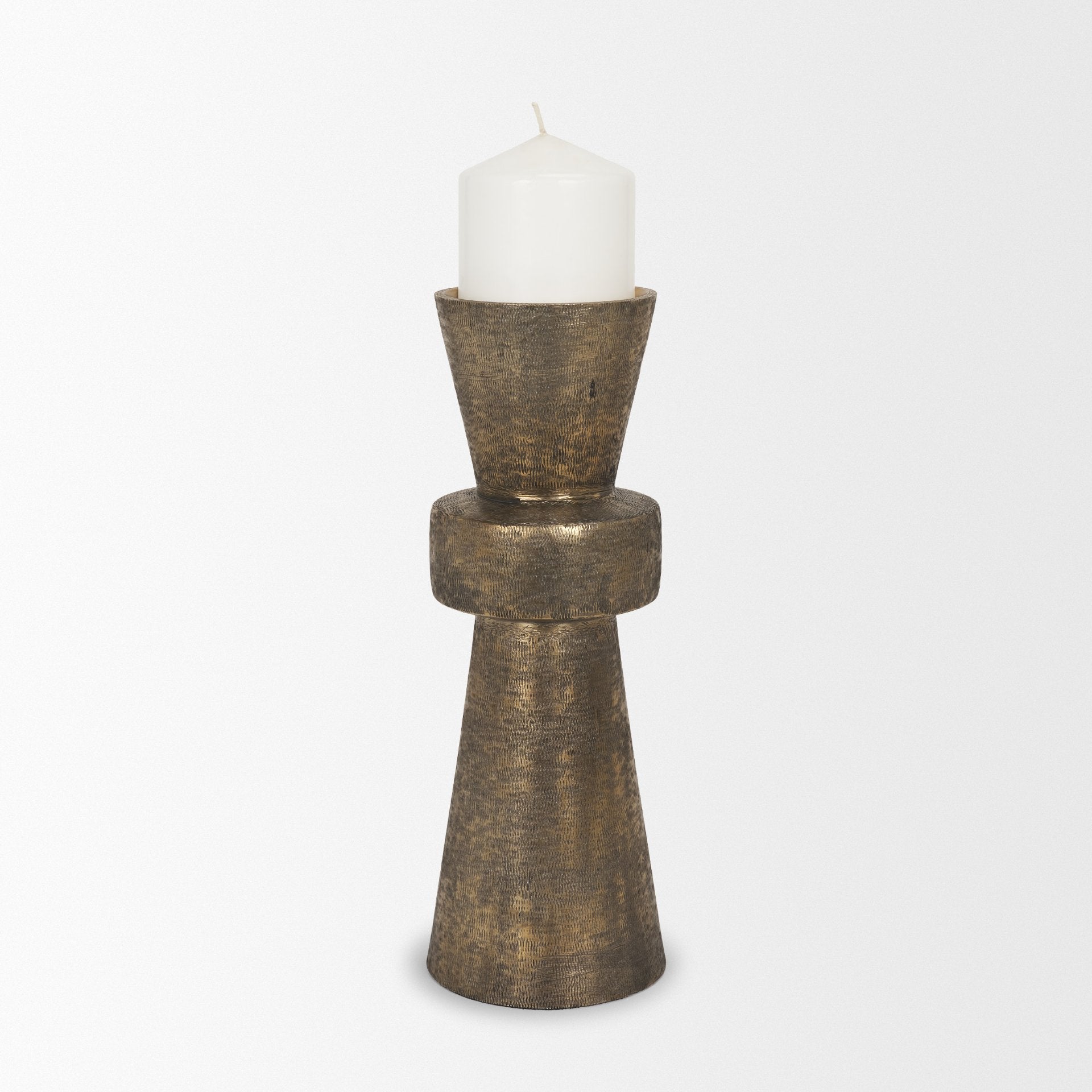 Odilia Metal Geometric Pillar Candle Holder