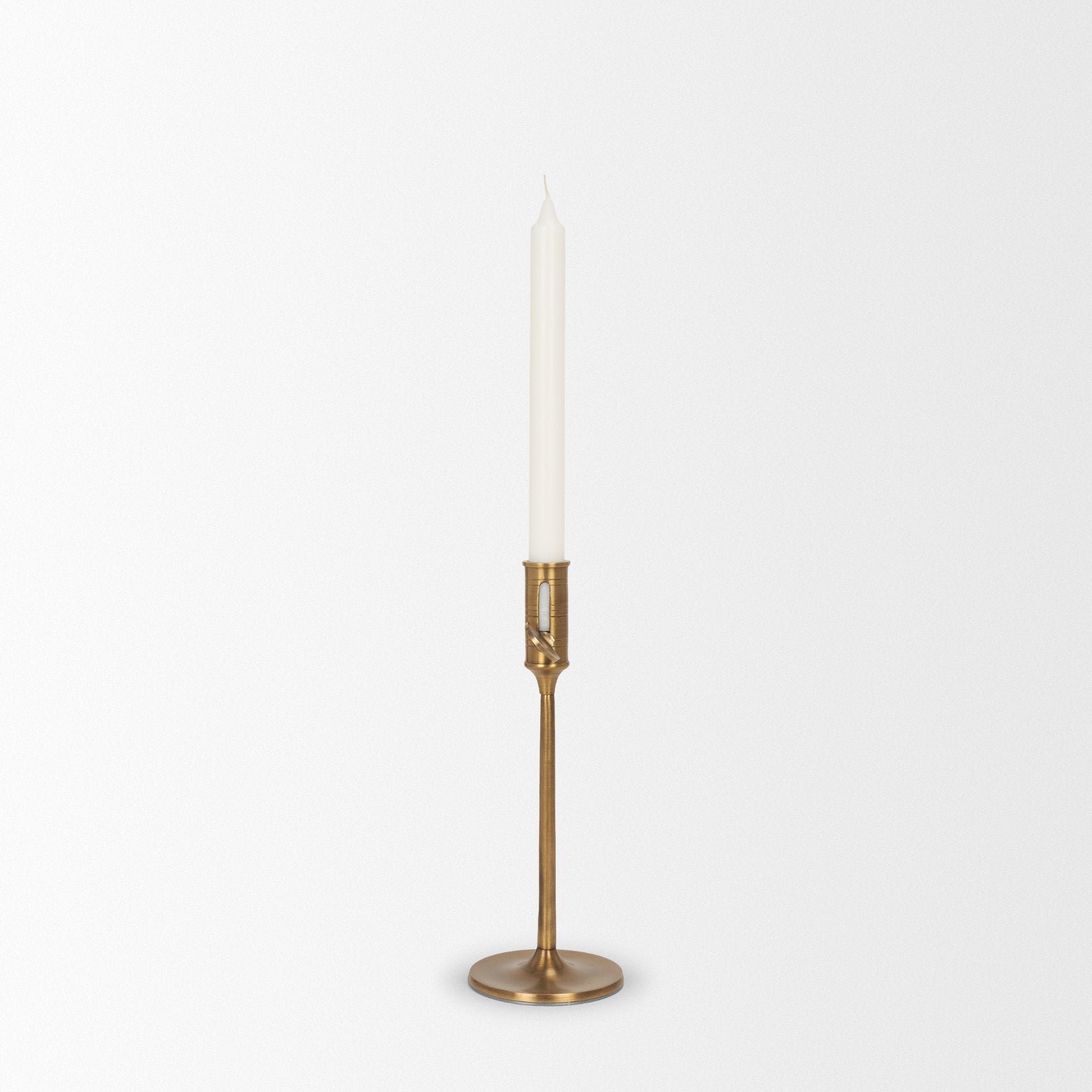 Chantria Solid Natural Brass Adjustable Taper Candle Holder