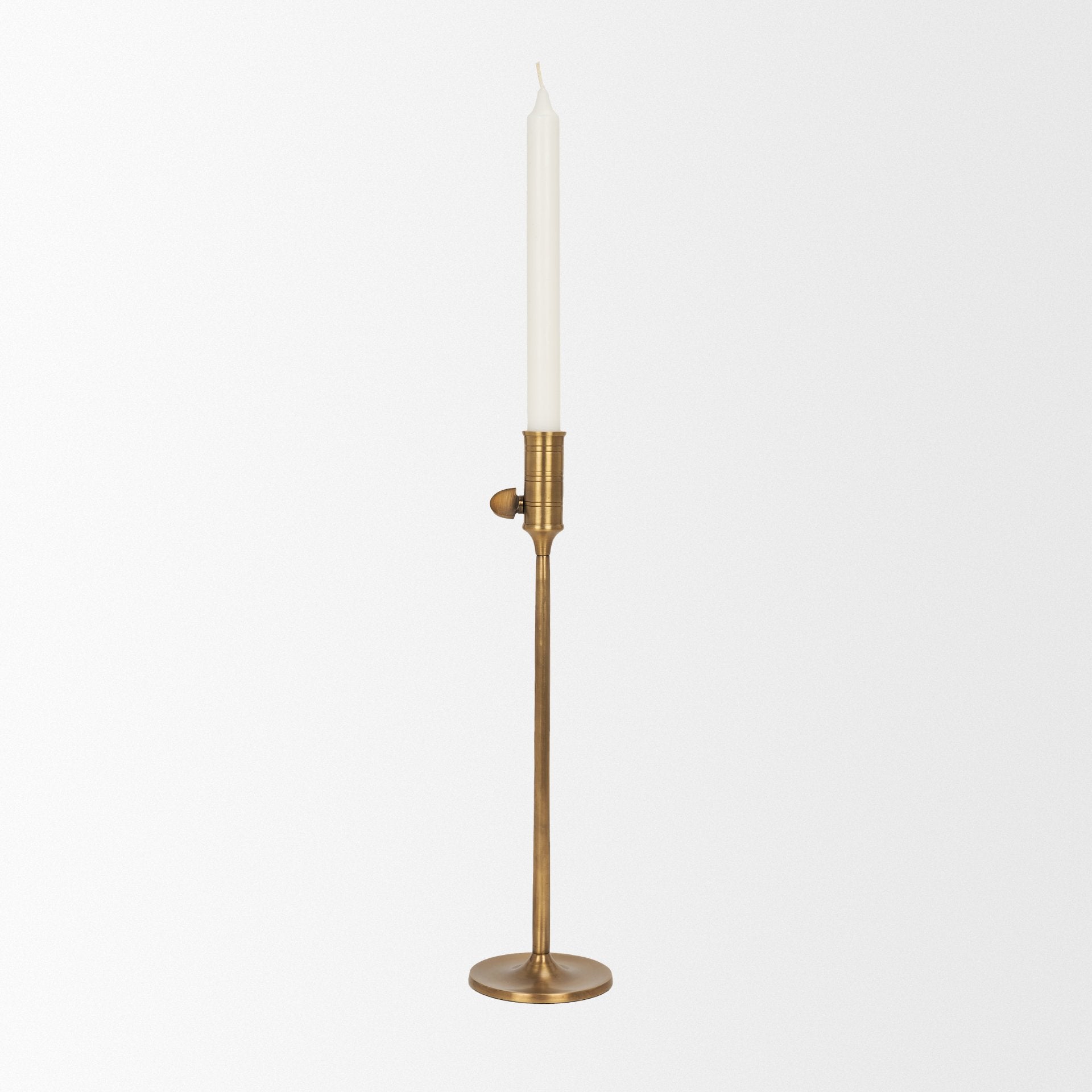 Chantria Solid Natural Brass Adjustable Taper Candle Holder