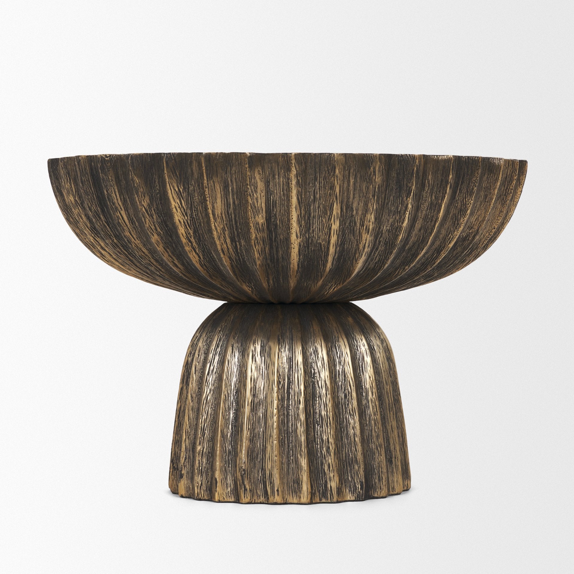 Ciaran Fluted Textured Metal Decorative Bowl