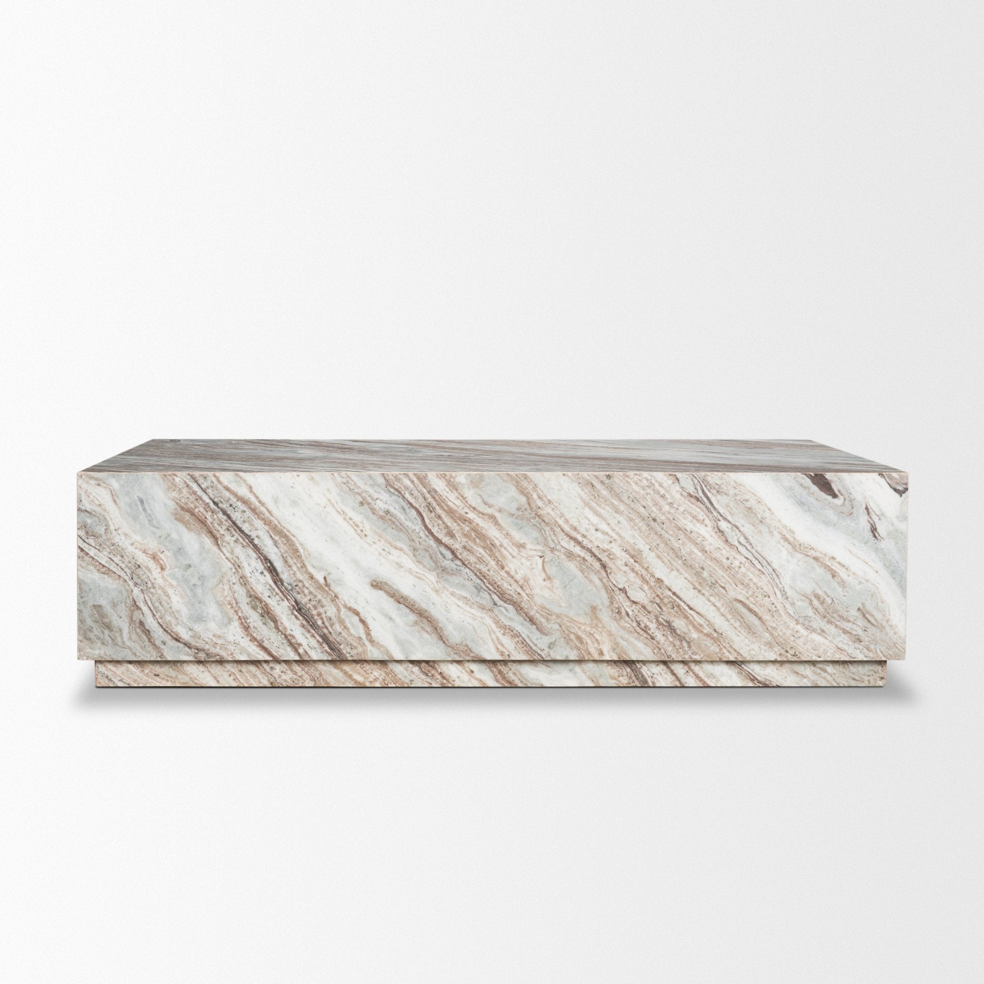Matteo Solid Marble Rectangular Coffee Table