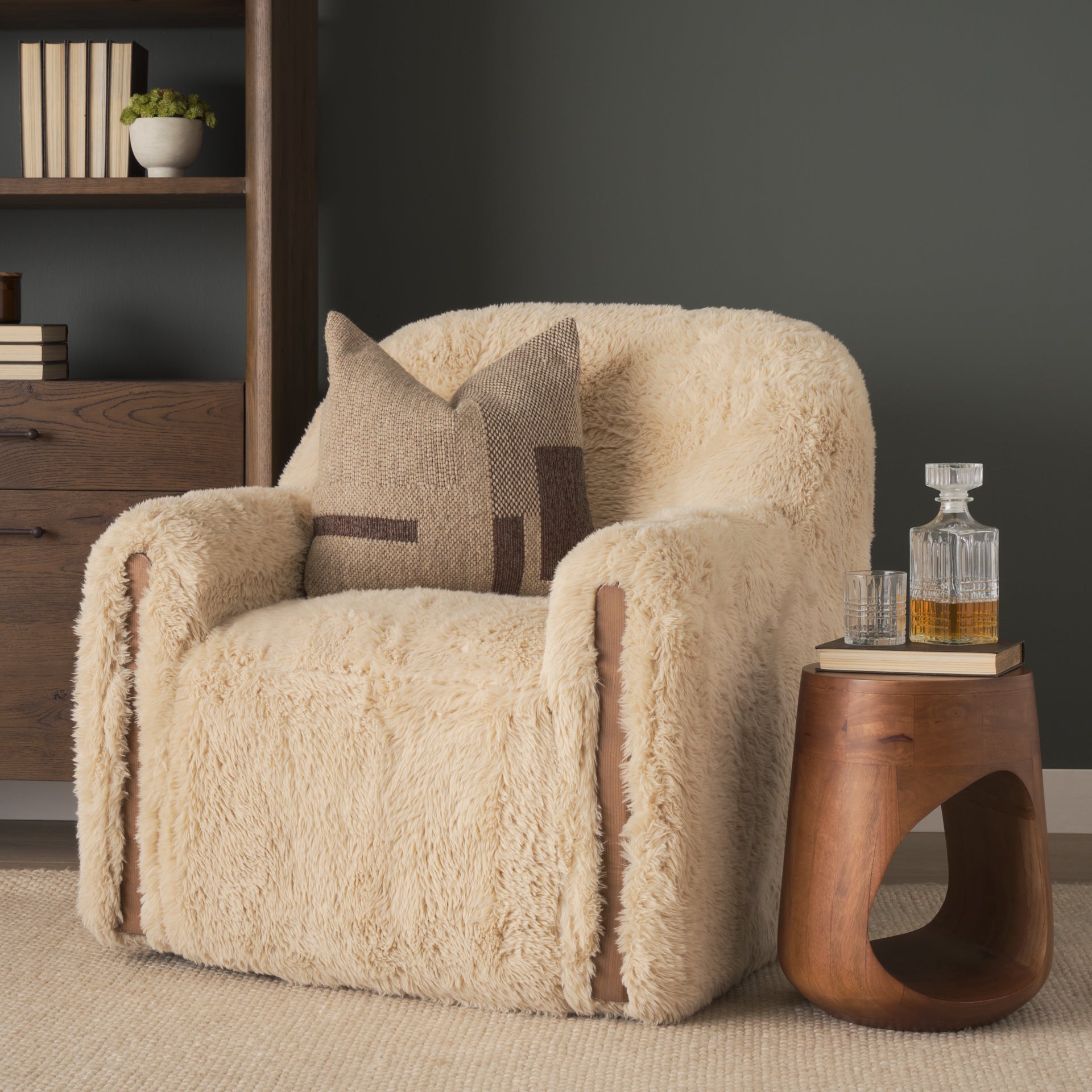 Cove Sculptural Open Side Table