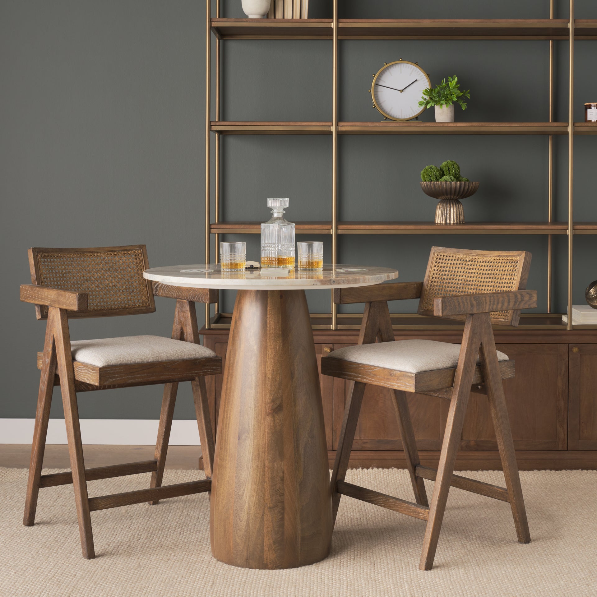 Allyson 32" Marble Top Bistro Table