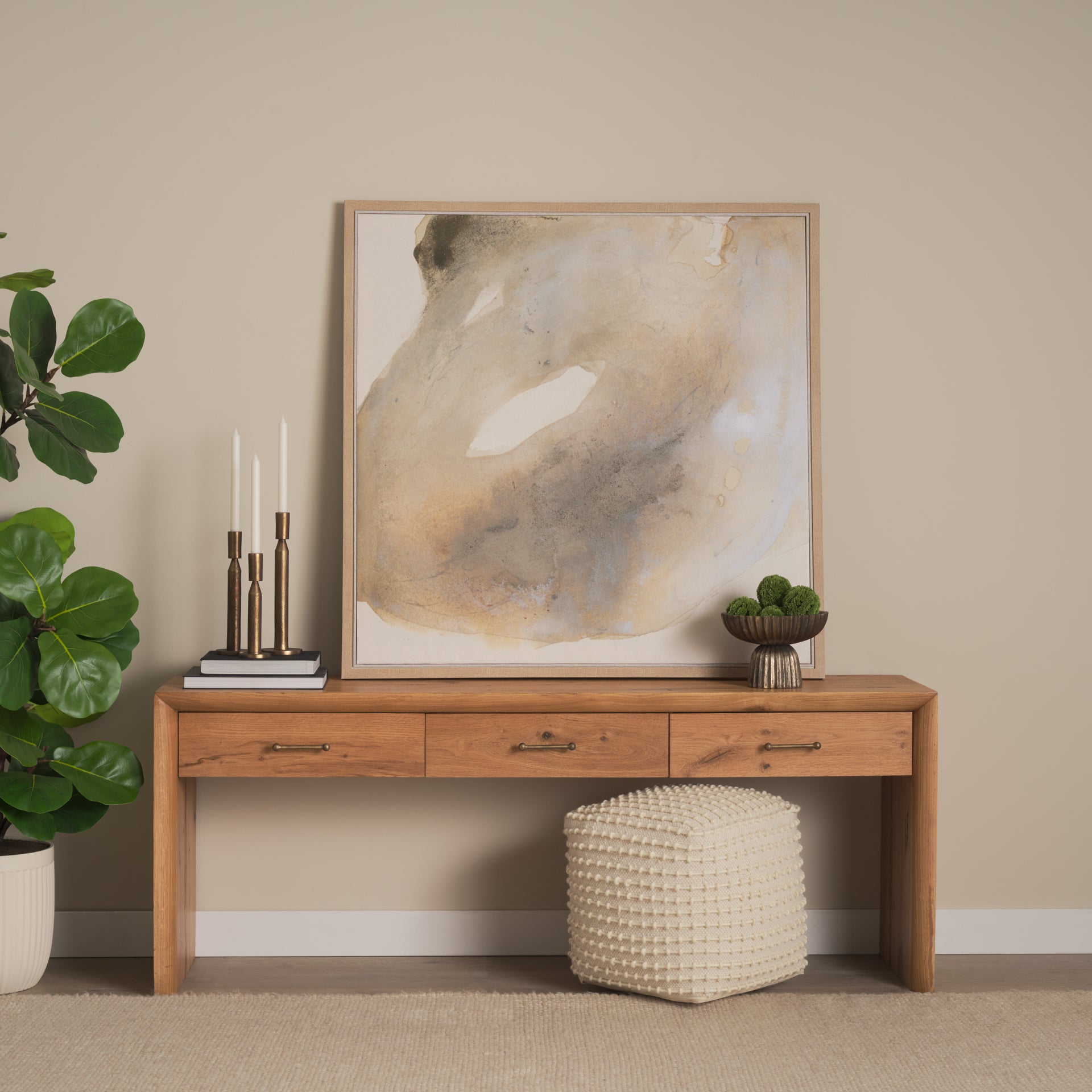 Belford 72" Oak Wood Console Table