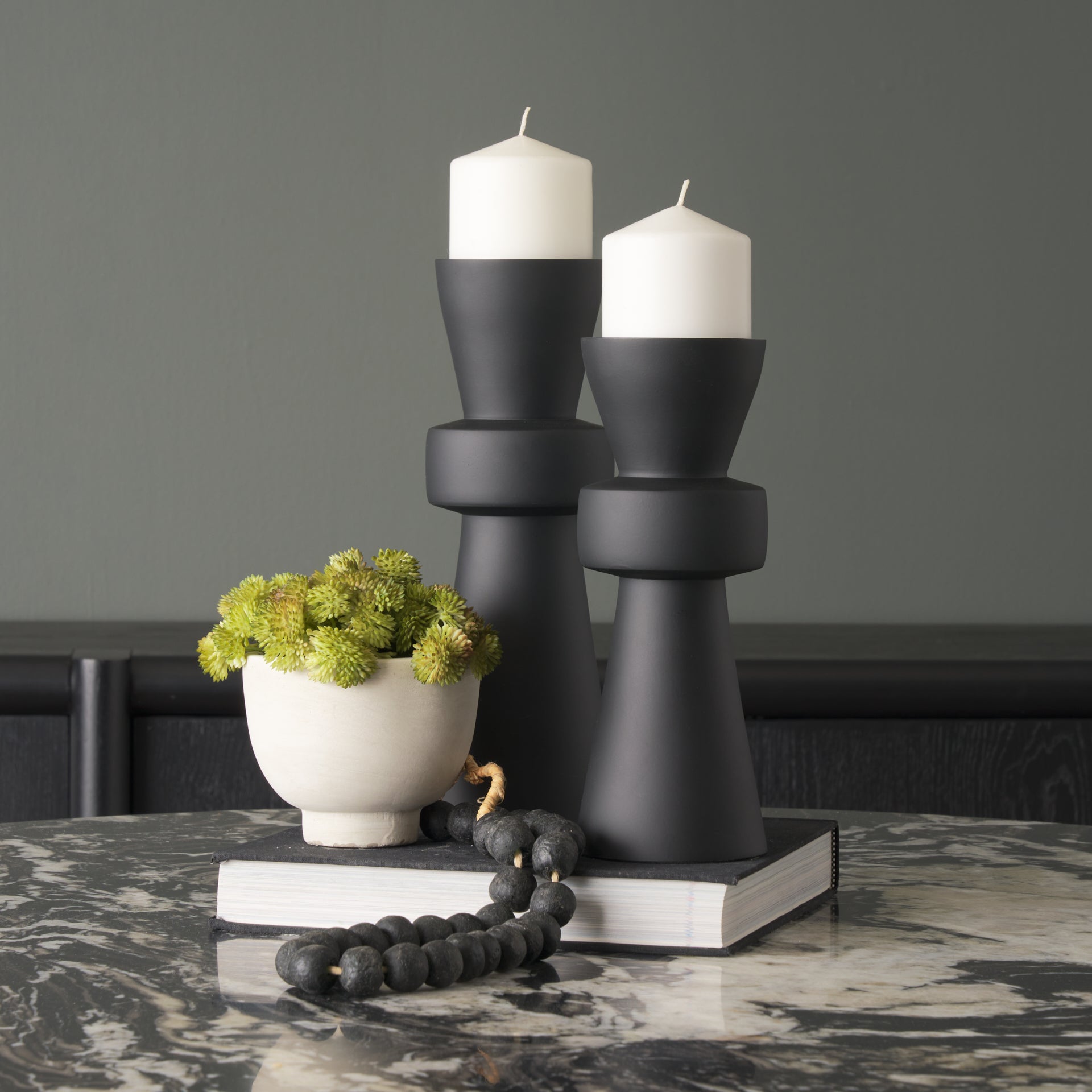 Odilia Metal Geometric Pillar Candle Holder